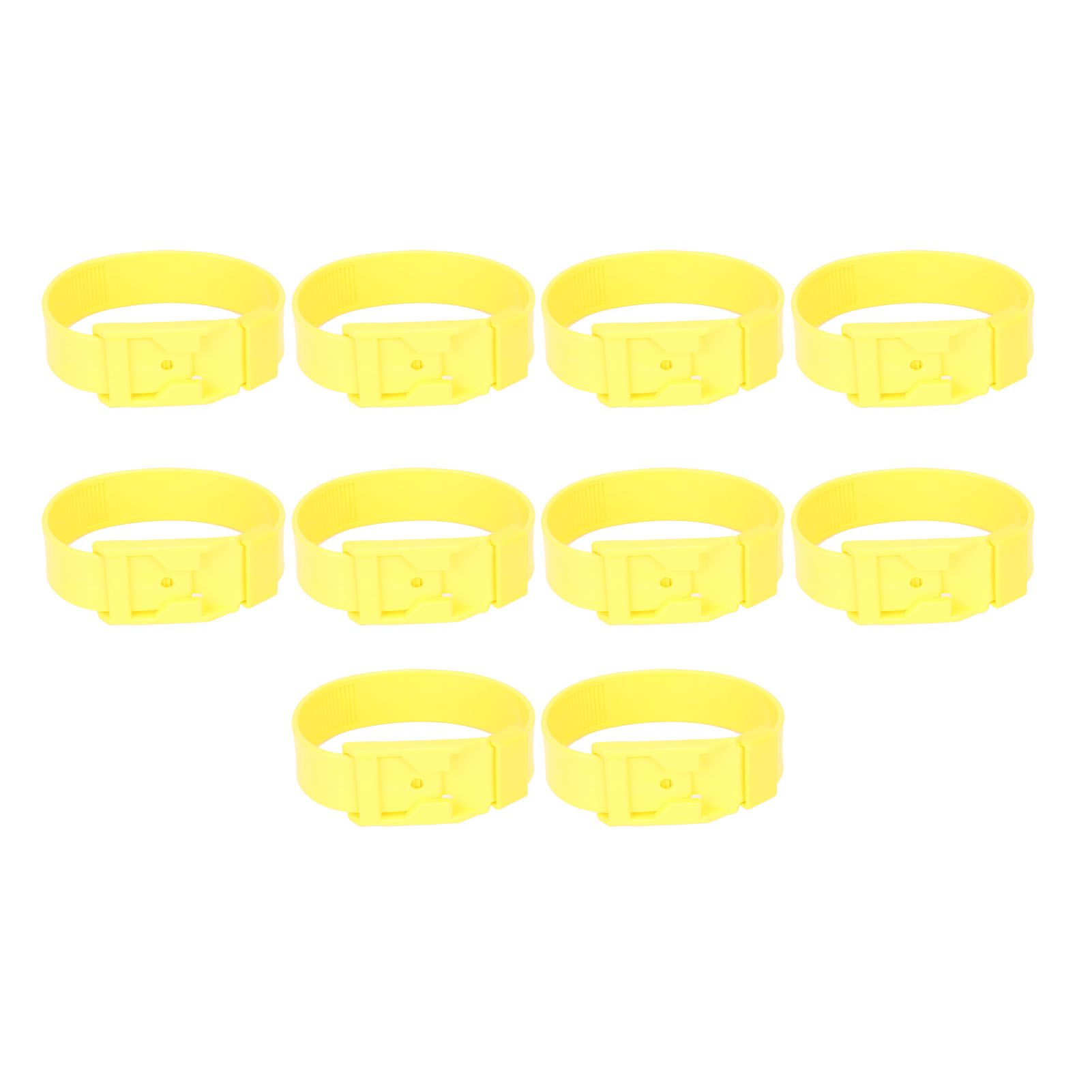 10Pcs Goat Collar Sheep Identification Bands Livestock Marking Ring Farming Equipment 36cm Yellow - Image 1