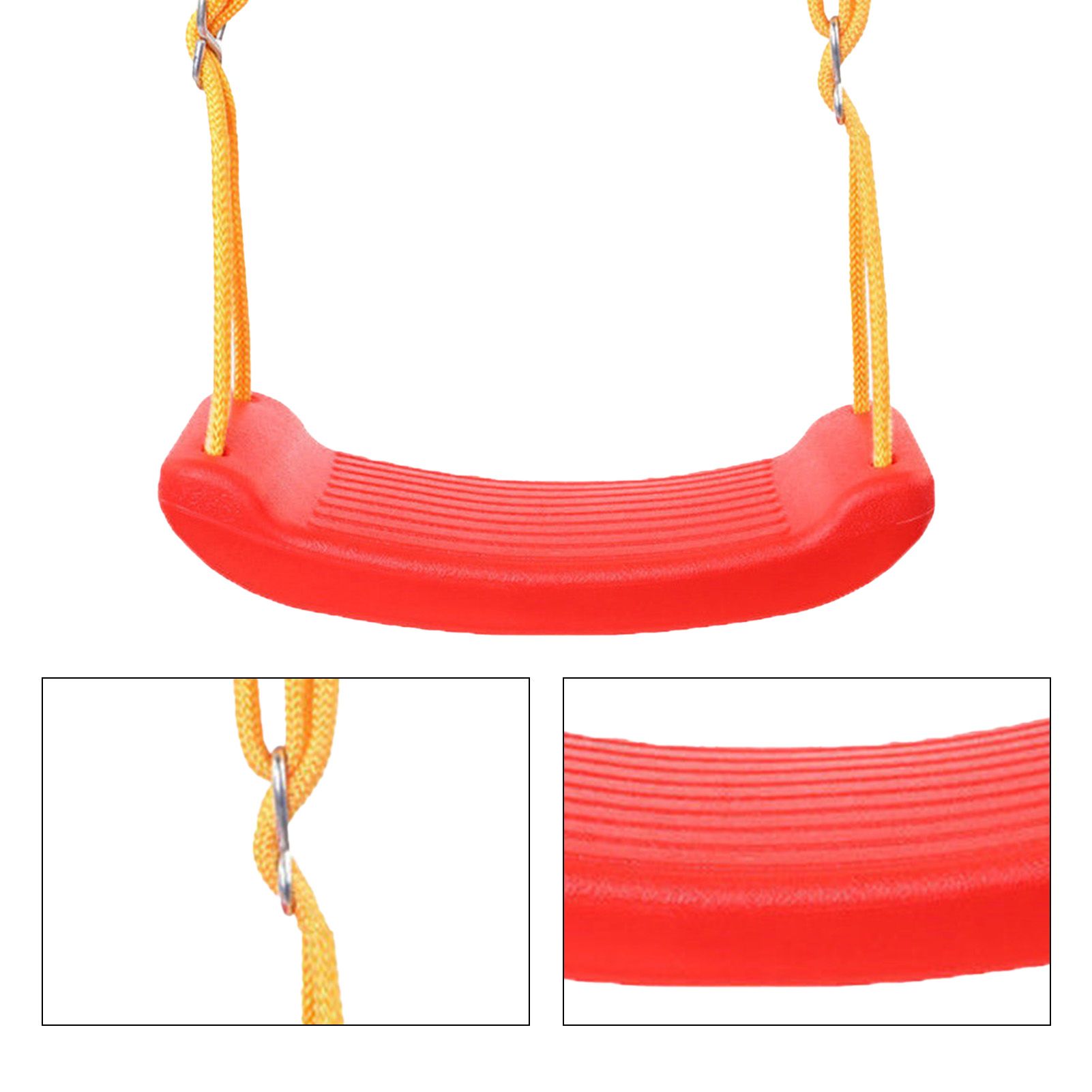 Swing Seat Anti Skid Buckle Adjustable Tear Resistant Rope Children Seat Swing for Park Outdoor Red - Image 4