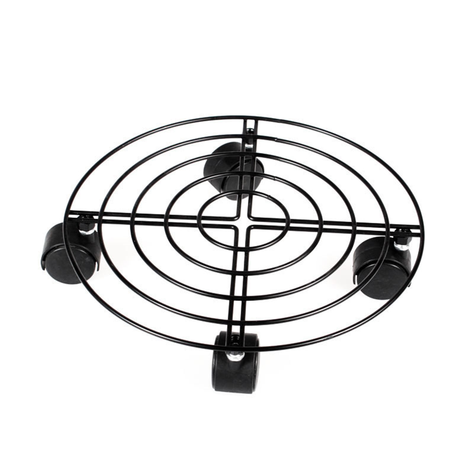 Flower Pot Roller Stand 50kg Load Capacity Rust Prevention Iron Easy to Move Plant Caddy with Wheels for Wine Barrels - Image 2