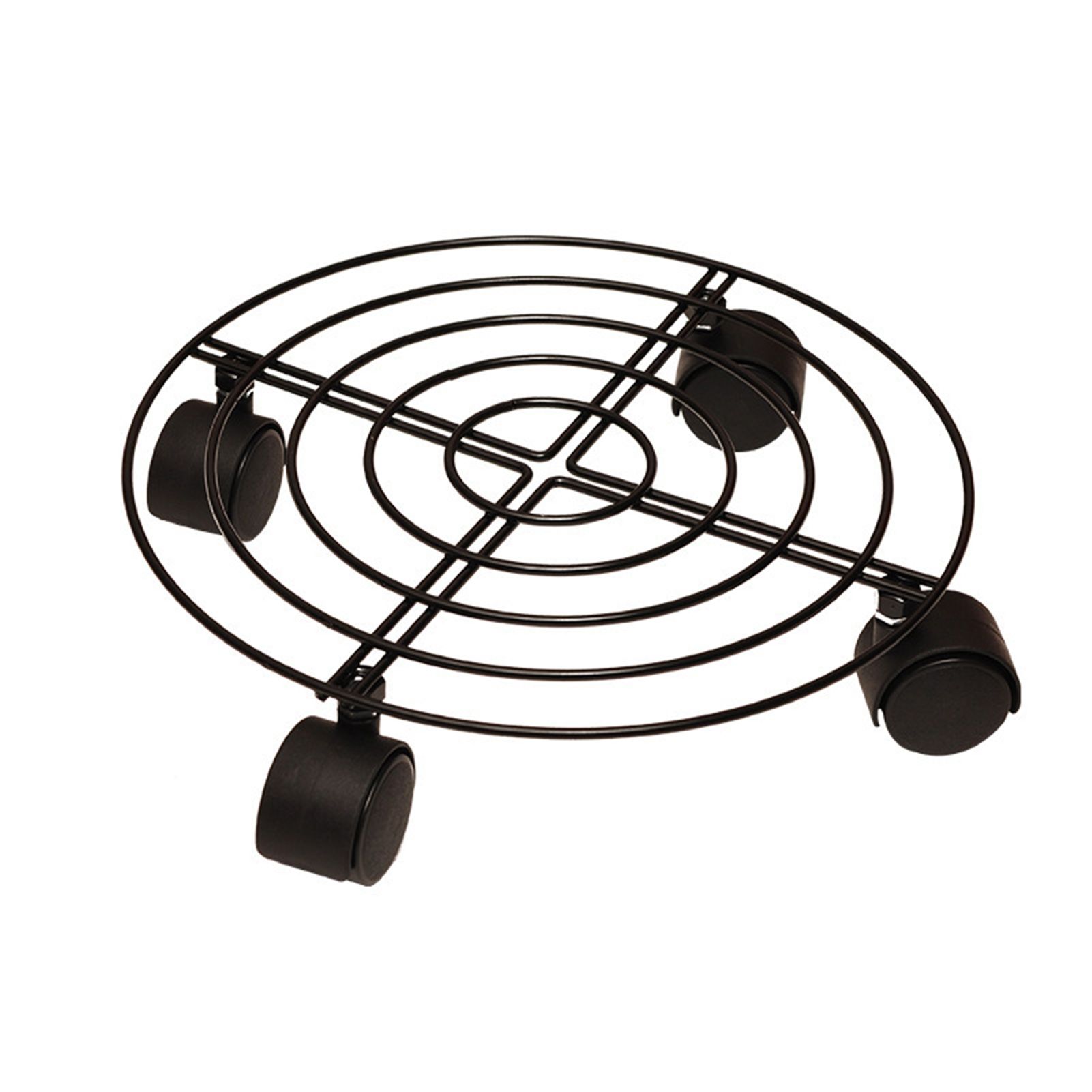 Flower Pot Roller Stand 50kg Load Capacity Rust Prevention Iron Easy to Move Plant Caddy with Wheels for Wine Barrels - Image 3