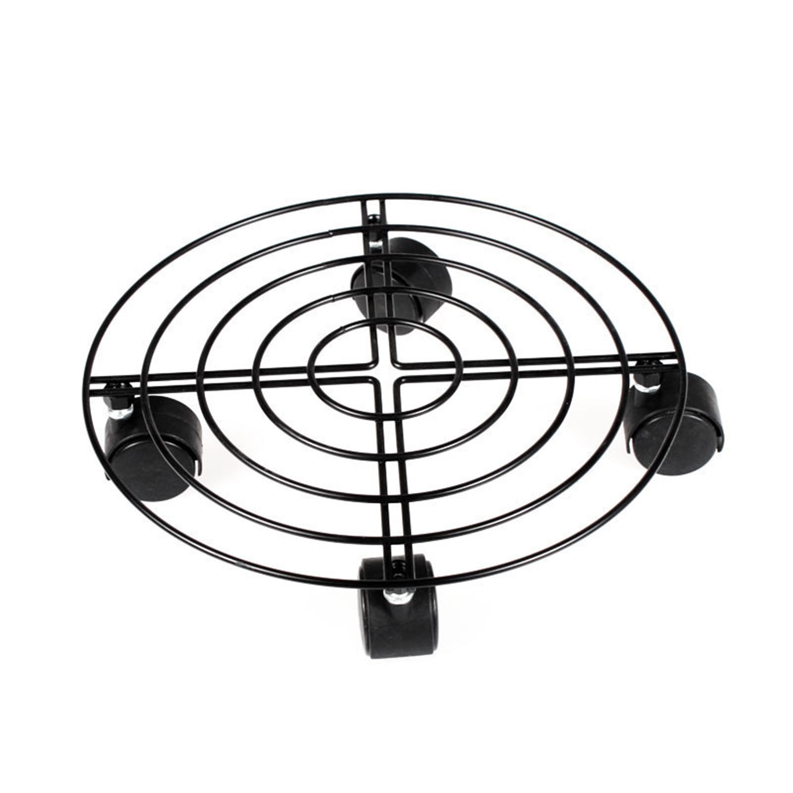 Flower Pot Roller Stand 50kg Load Capacity Rust Prevention Iron Easy to Move Plant Caddy with Wheels for Wine Barrels - Image 4