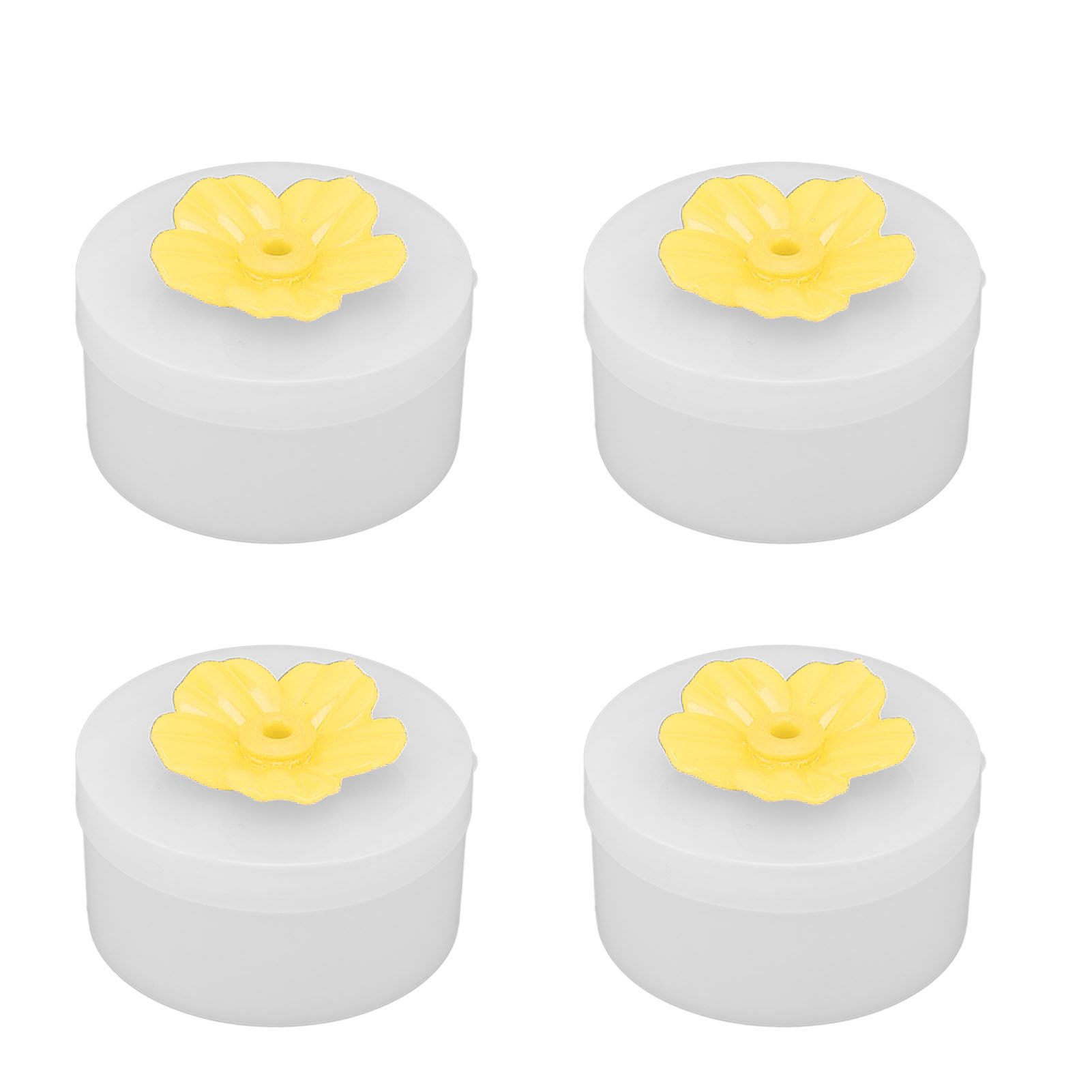 4pcs Hummingbird Feeder Flower Shaped Handheld Bird Feeder Wild Bird Feeding Tool for Outdoor Garden Yard Yellow - Image 1