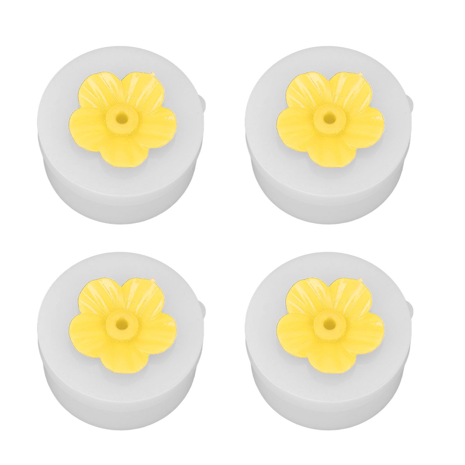 4pcs Hummingbird Feeder Flower Shaped Handheld Bird Feeder Wild Bird Feeding Tool for Outdoor Garden Yard Yellow - Image 7