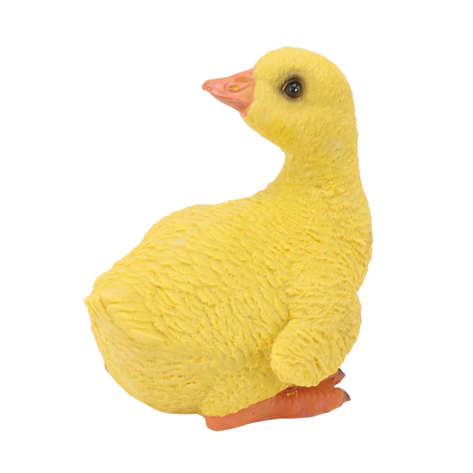Duck Ornament Resin Weather Resistant Cute Vivid Expression Duck Statues Sculpture for Garden Yard Pond Yellow - Image 2