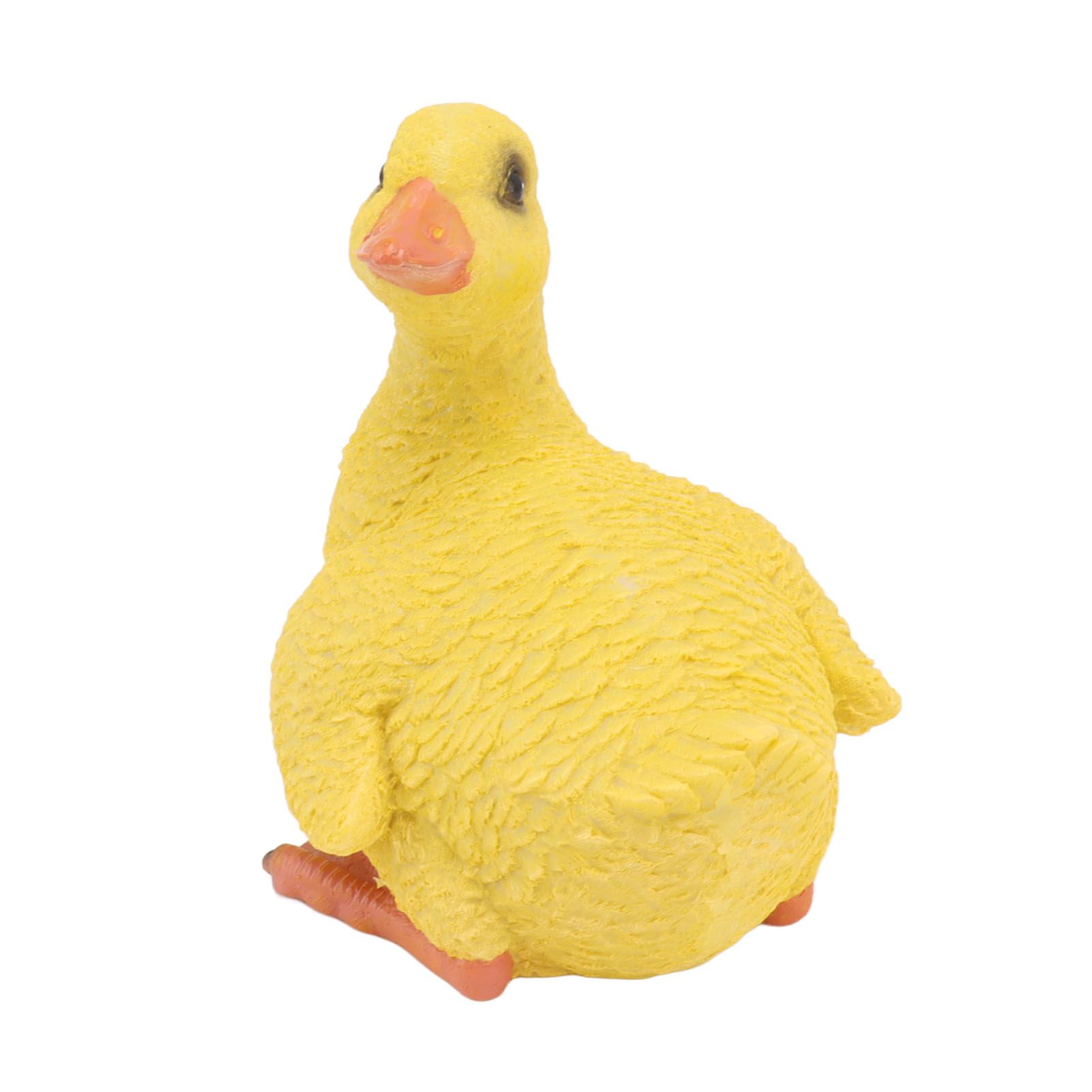 Duck Ornament Resin Weather Resistant Cute Vivid Expression Duck Statues Sculpture for Garden Yard Pond Yellow - Image 4