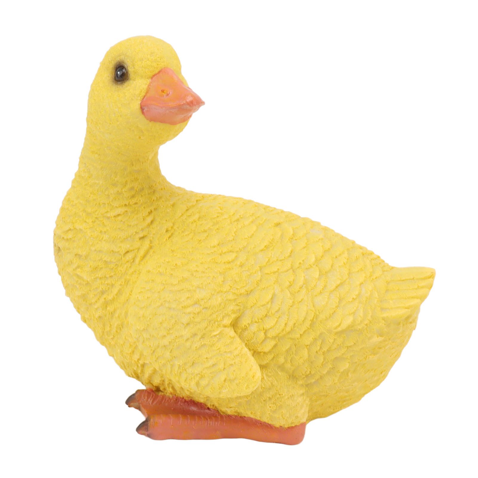 Duck Ornament Resin Weather Resistant Cute Vivid Expression Duck Statues Sculpture for Garden Yard Pond Yellow - Image 5