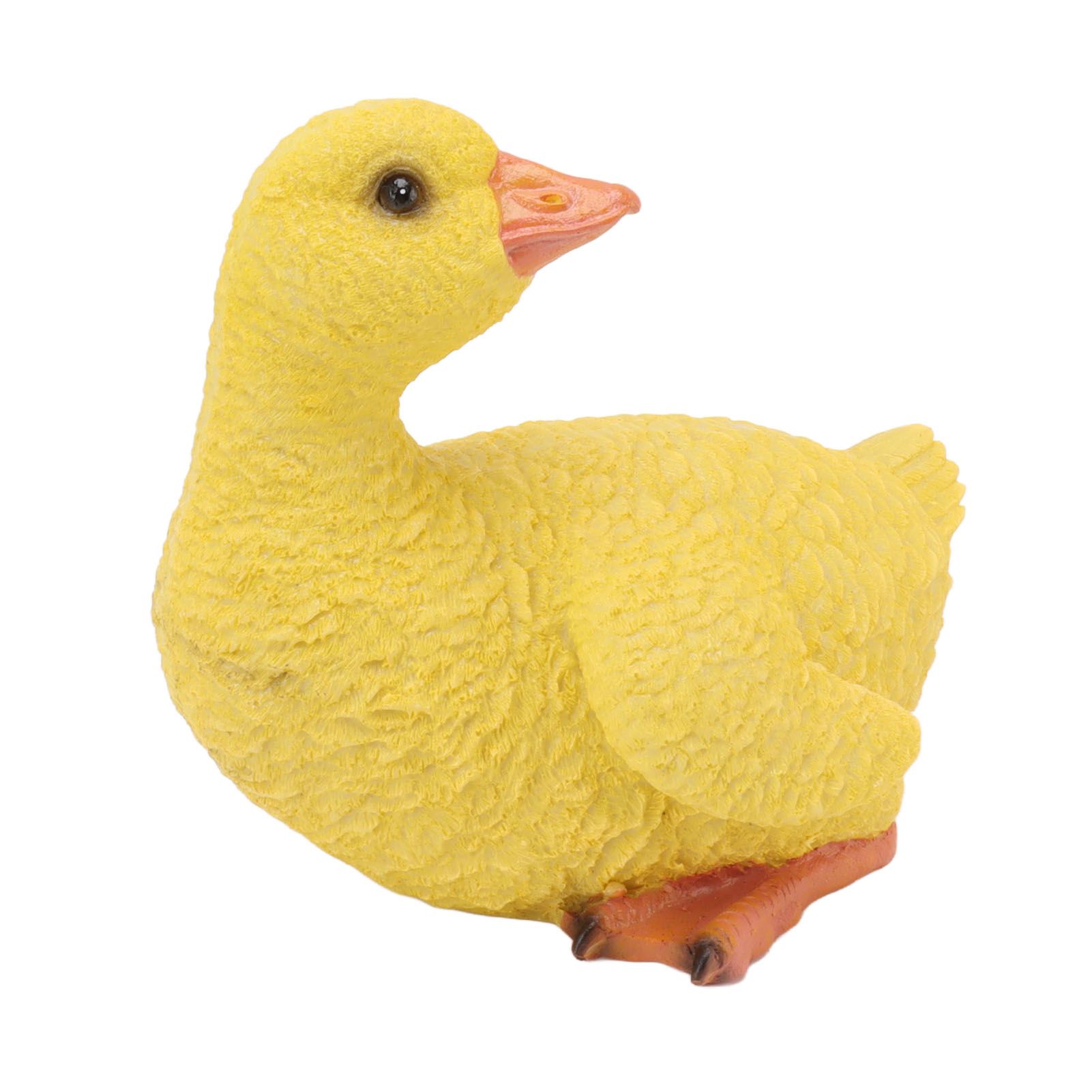 Duck Ornament Resin Weather Resistant Cute Vivid Expression Duck Statues Sculpture for Garden Yard Pond Yellow - Image 6