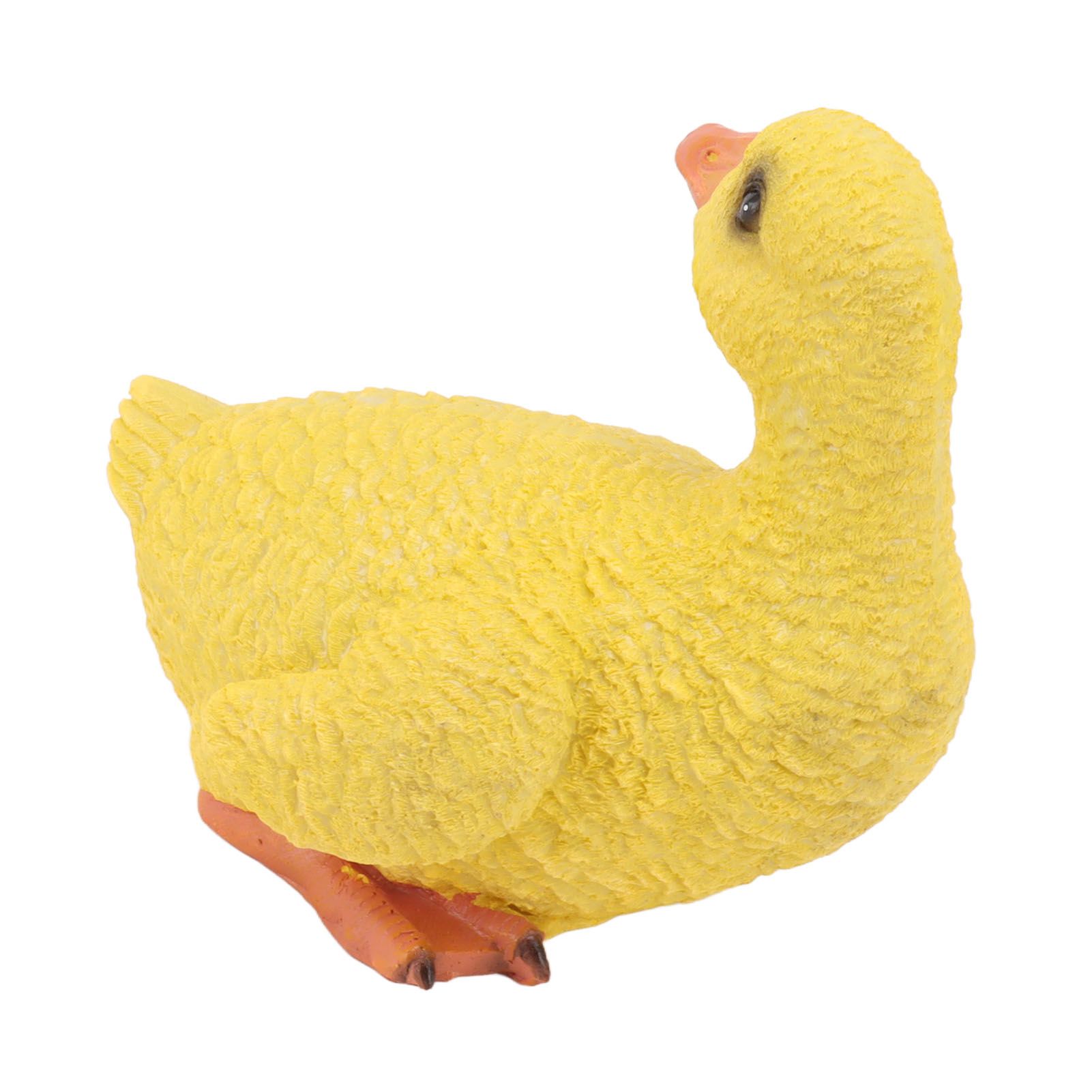 Duck Ornament Resin Weather Resistant Cute Vivid Expression Duck Statues Sculpture for Garden Yard Pond Yellow - Image 7
