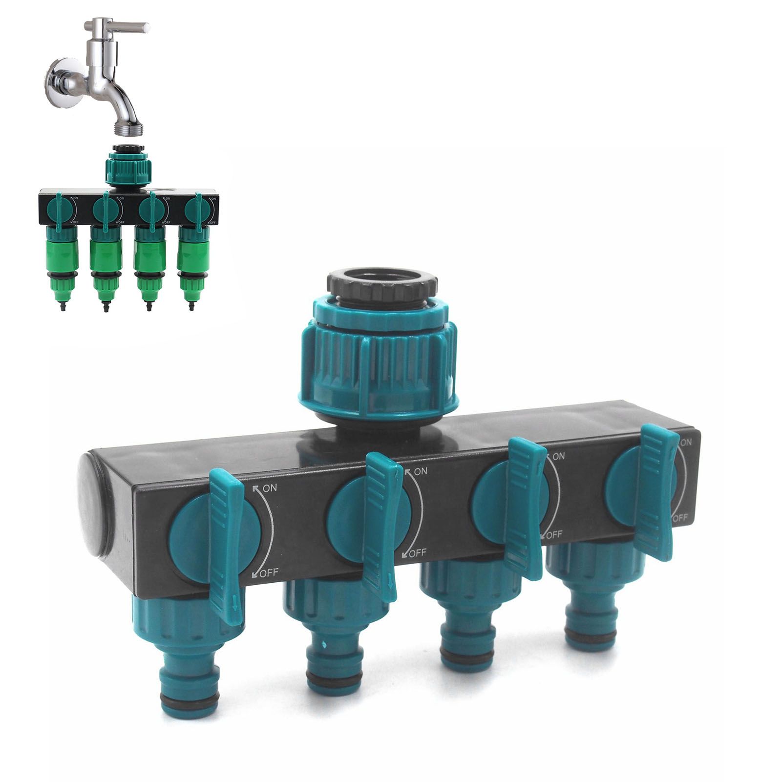 4 Way Water Splitter Garden Irrigation Watering Adapter Hose Connector for Garden Watering Lawn Maintenance European Faucet - Image 5
