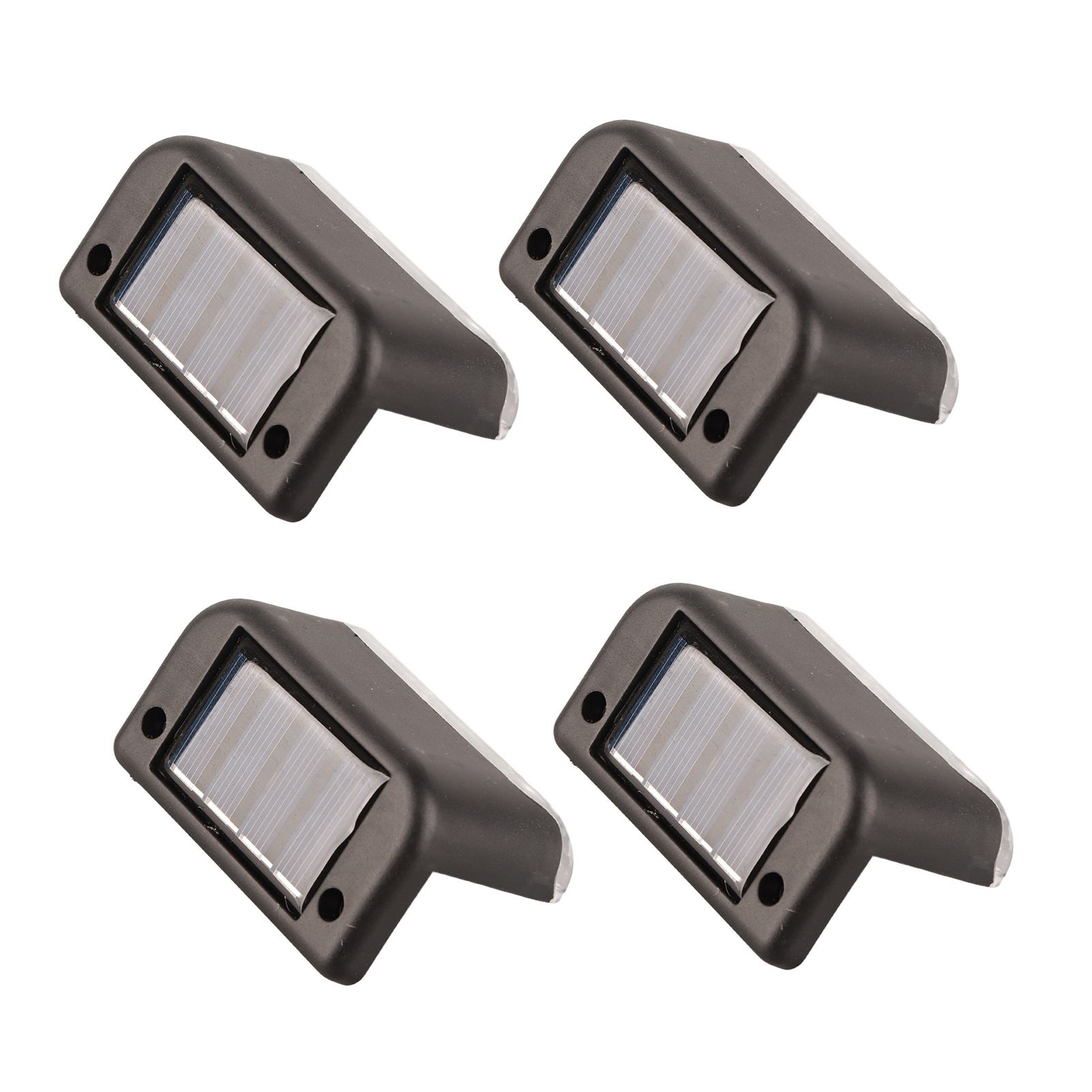4 Pcs Solar Step Light White Lighting Waterproof High Strength Solar LED Deck Light Outdoor Stair Lamp - Image 2