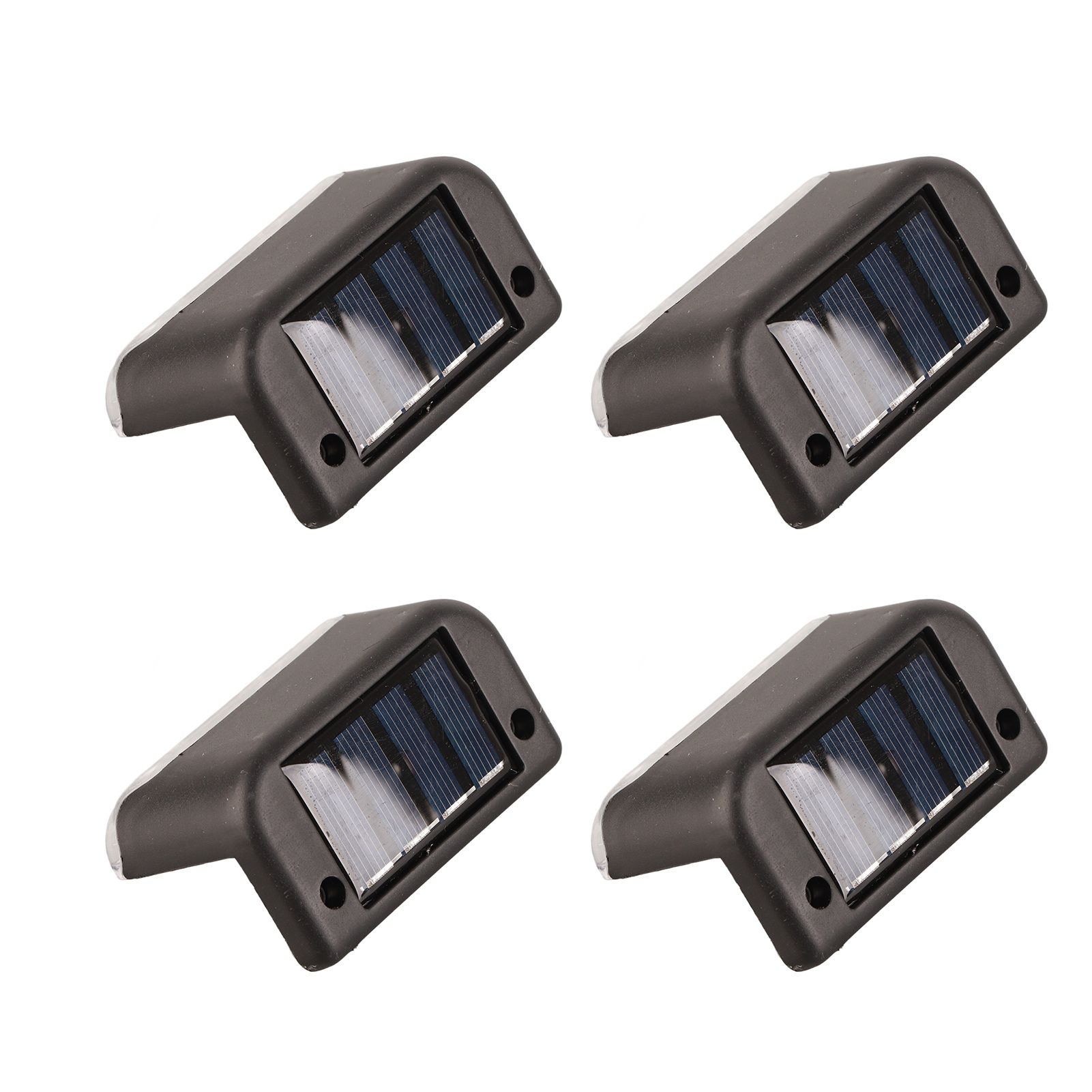 4 Pcs Solar Step Light White Lighting Waterproof High Strength Solar LED Deck Light Outdoor Stair Lamp - Image 3