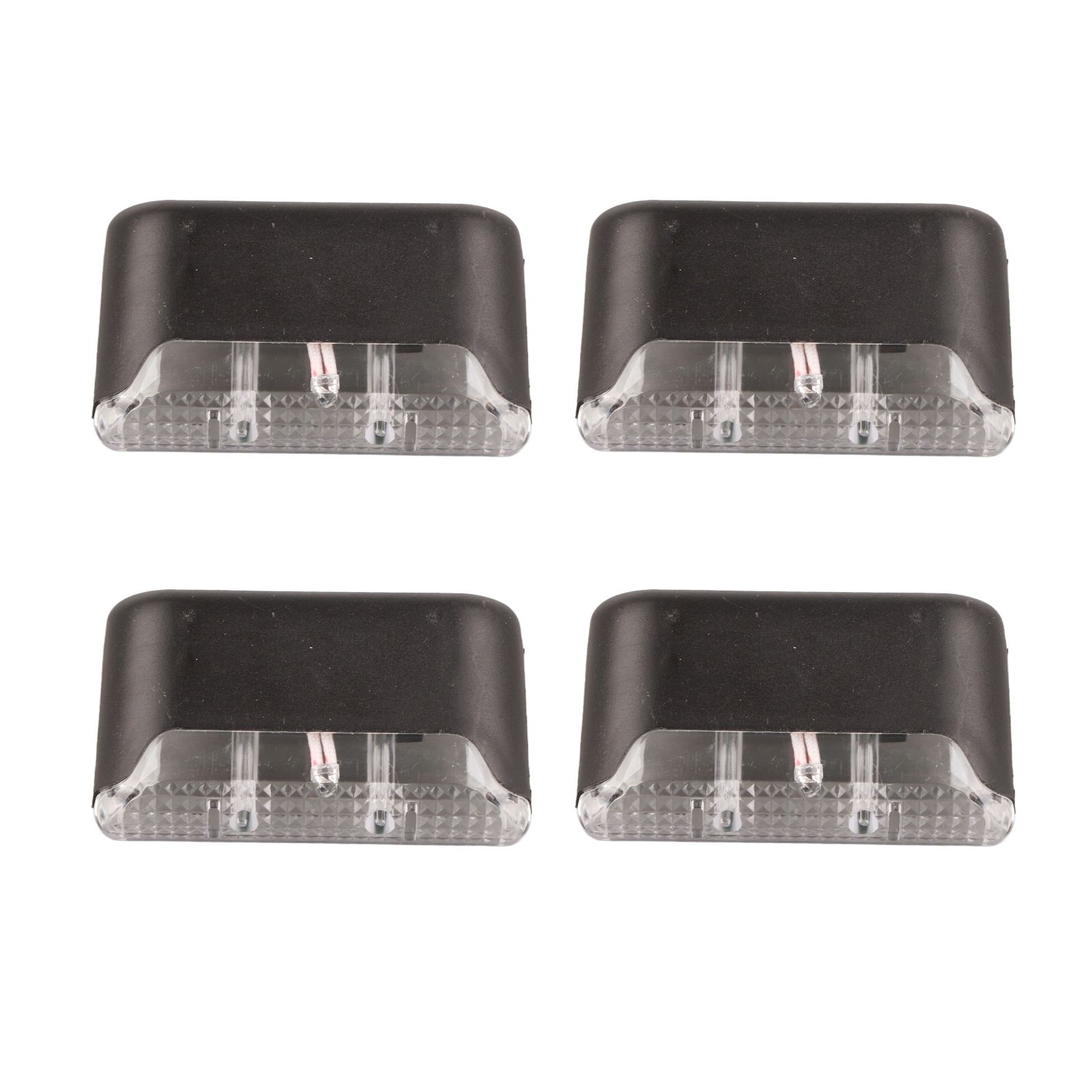 4 Pcs Solar Step Light White Lighting Waterproof High Strength Solar LED Deck Light Outdoor Stair Lamp - Image 4
