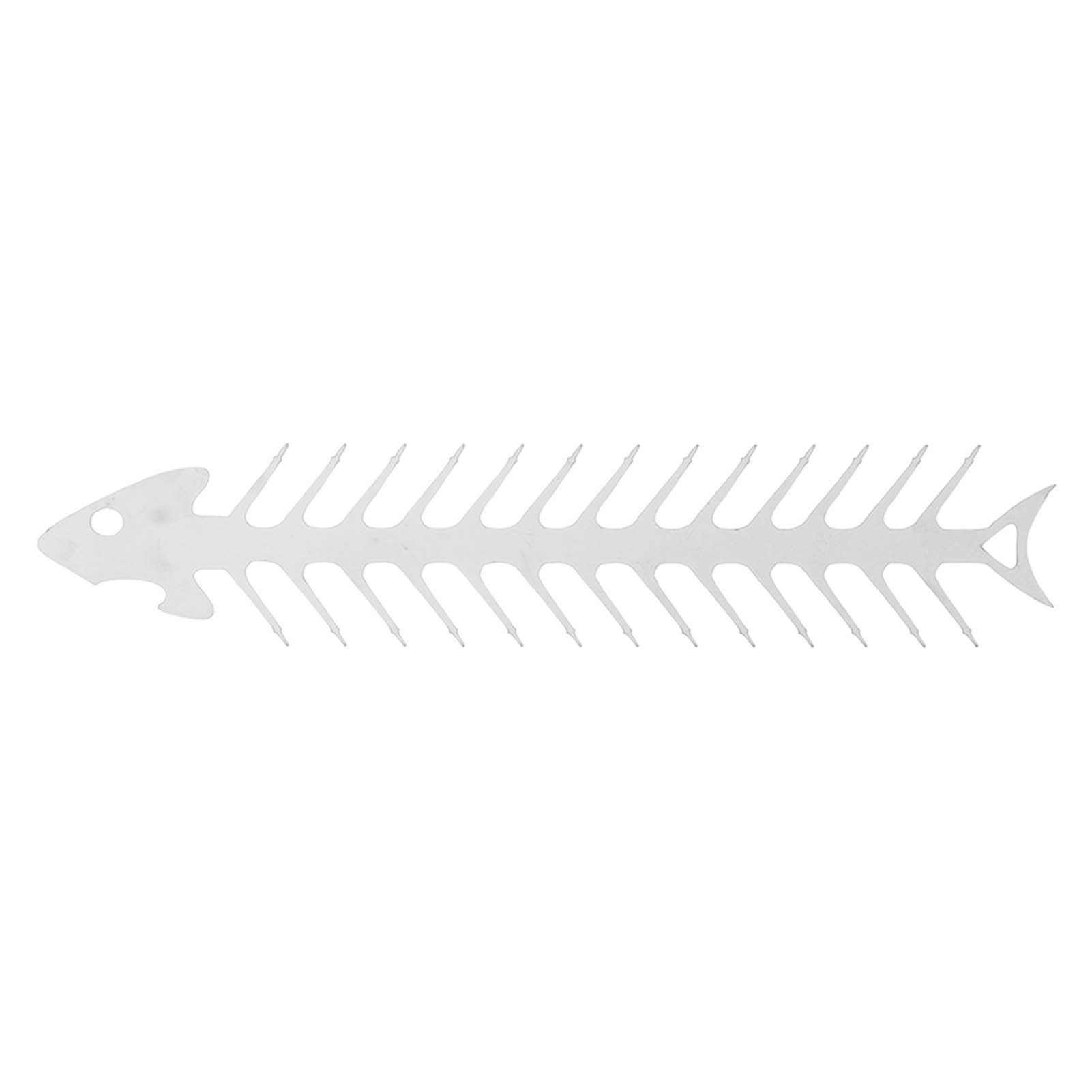 Flat Double Pronged Skewers Stainless Steel Reusable BBQ Skewers for Meet Kitchen Camping Fish Shape - Image 1