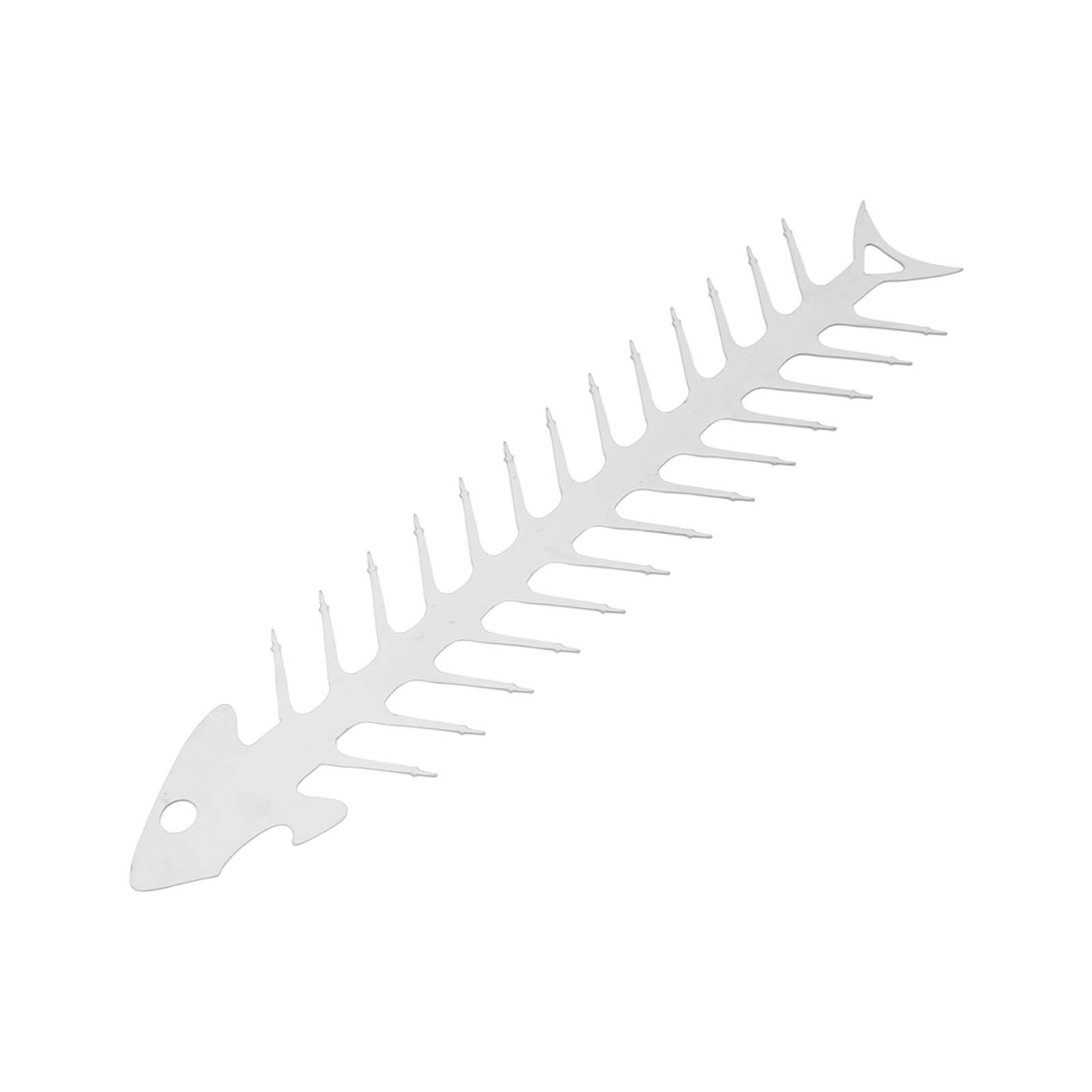 Flat Double Pronged Skewers Stainless Steel Reusable BBQ Skewers for Meet Kitchen Camping Fish Shape - Image 3
