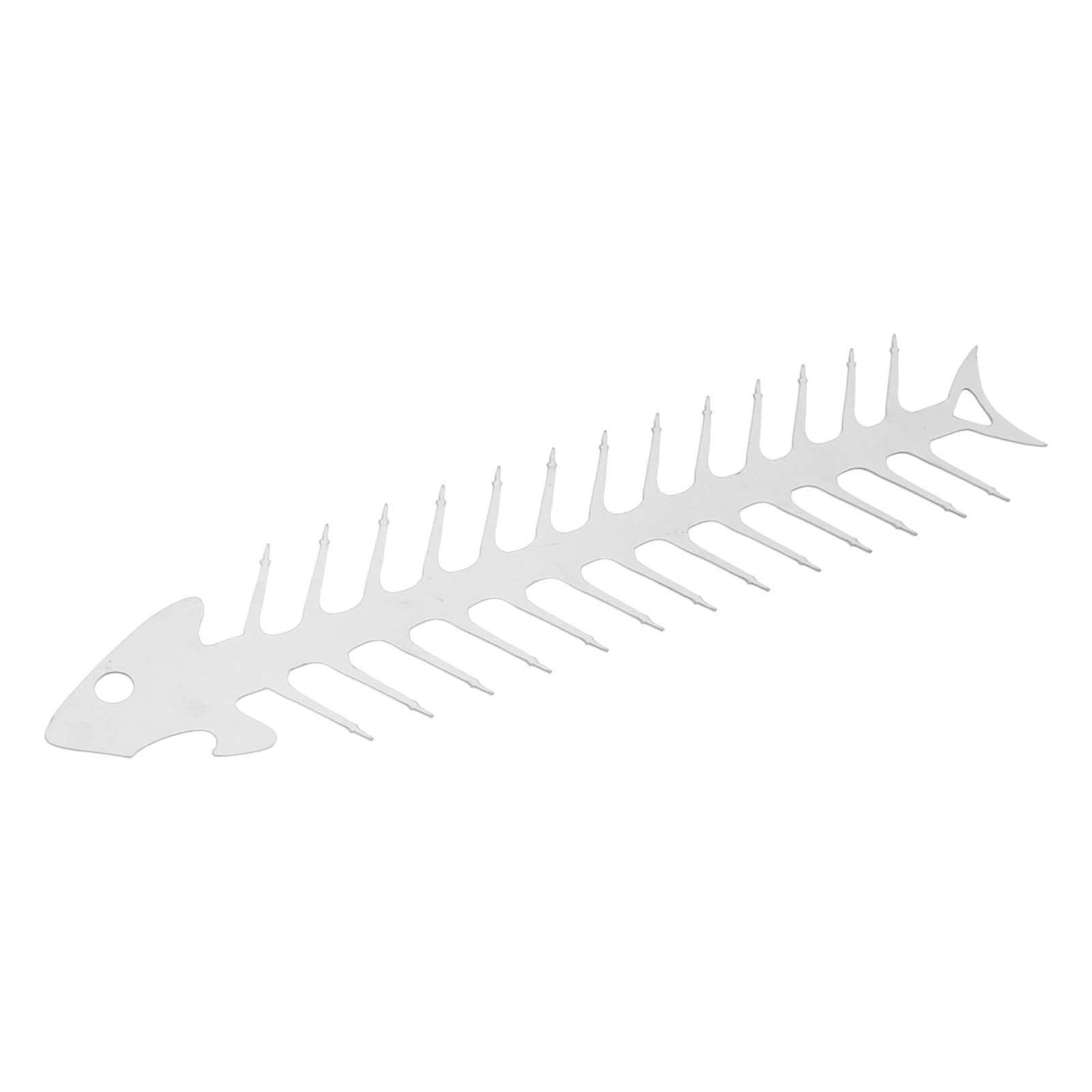 Flat Double Pronged Skewers Stainless Steel Reusable BBQ Skewers for Meet Kitchen Camping Fish Shape - Image 5