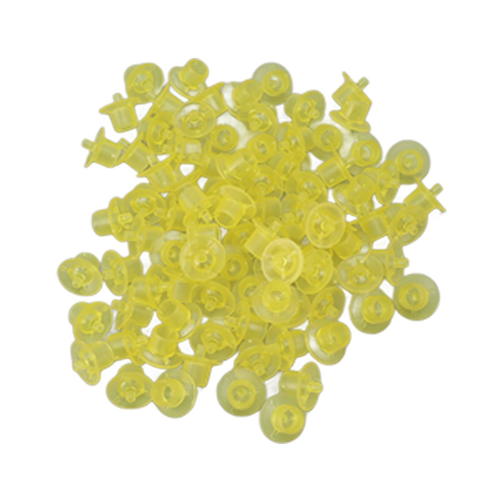 100PCS Queen Bee Rearing Cup Plastic Vivid Color Beekeeping Bee Cell Cup for Beekeeper Yellow - Image 1