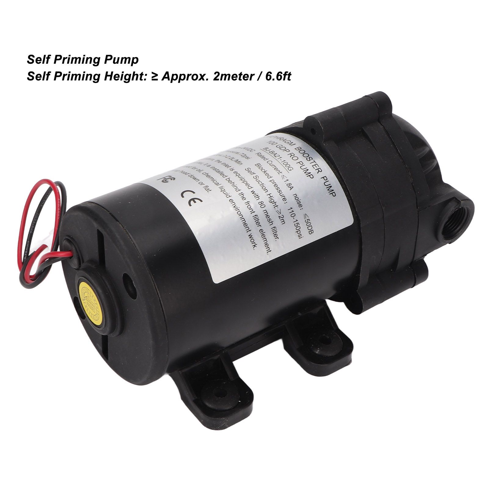 Self Priming Pump Water Booster Diaphragm Pressure G3/8 Female Thread Kitchen Bath Fixtures - Image 1