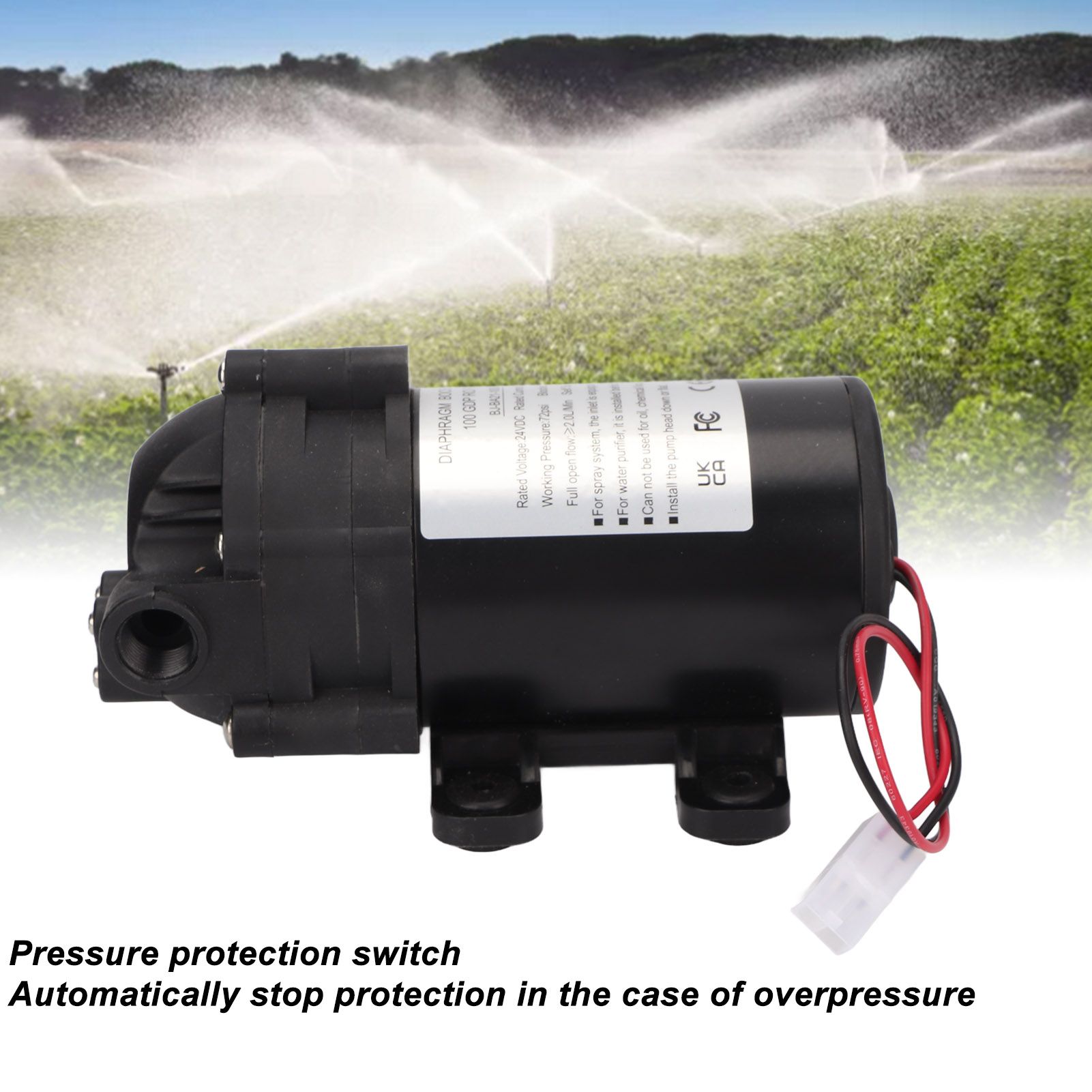 Self Priming Pump Water Booster Diaphragm Pressure G3/8 Female Thread Kitchen Bath Fixtures - Image 3