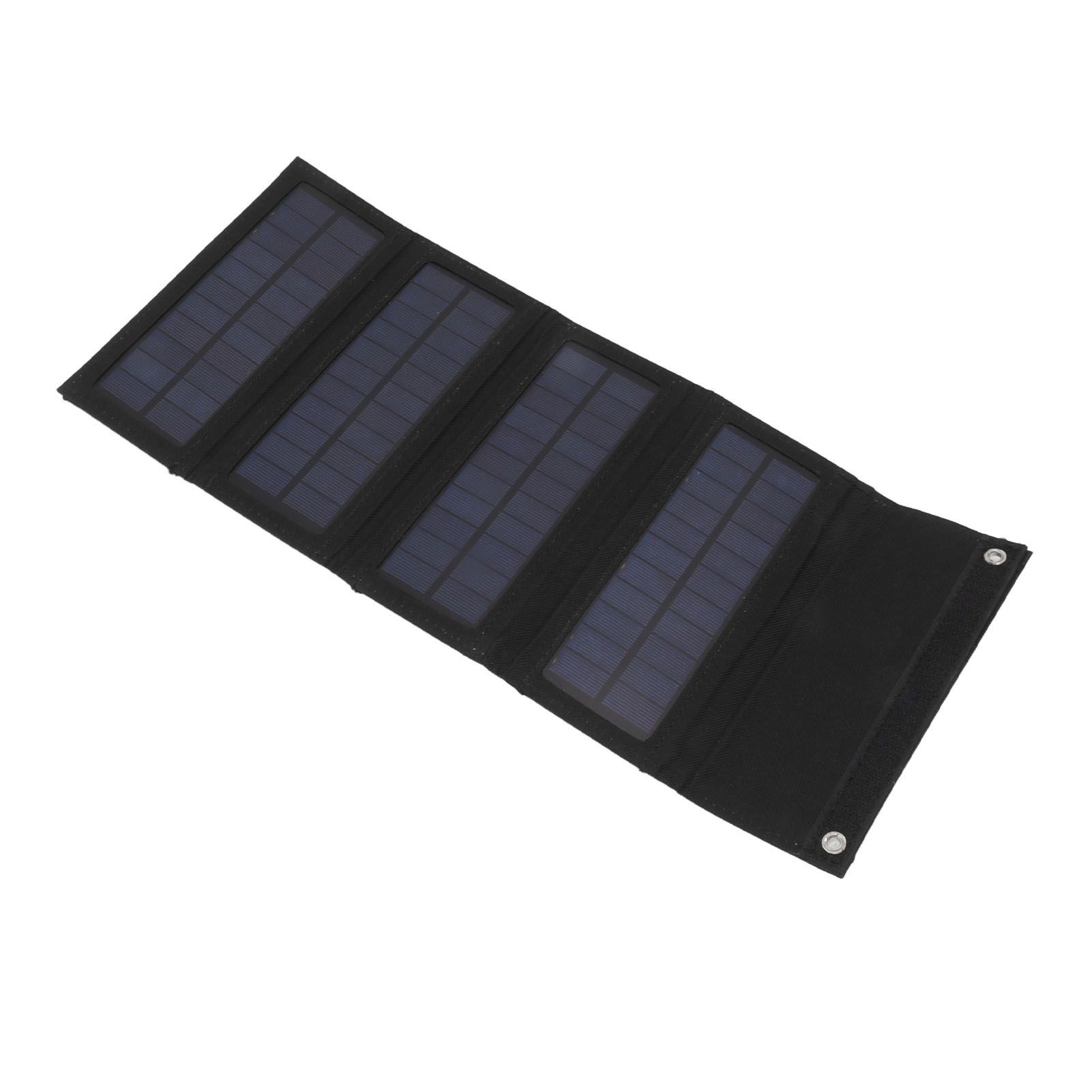 40W 4 Fold Solar Panel Charging Bag Folding Bag Foldable Monocrystalline Solar Panel Charger for Outdoor Camping Hiking Emergency Charging Black - Image 4