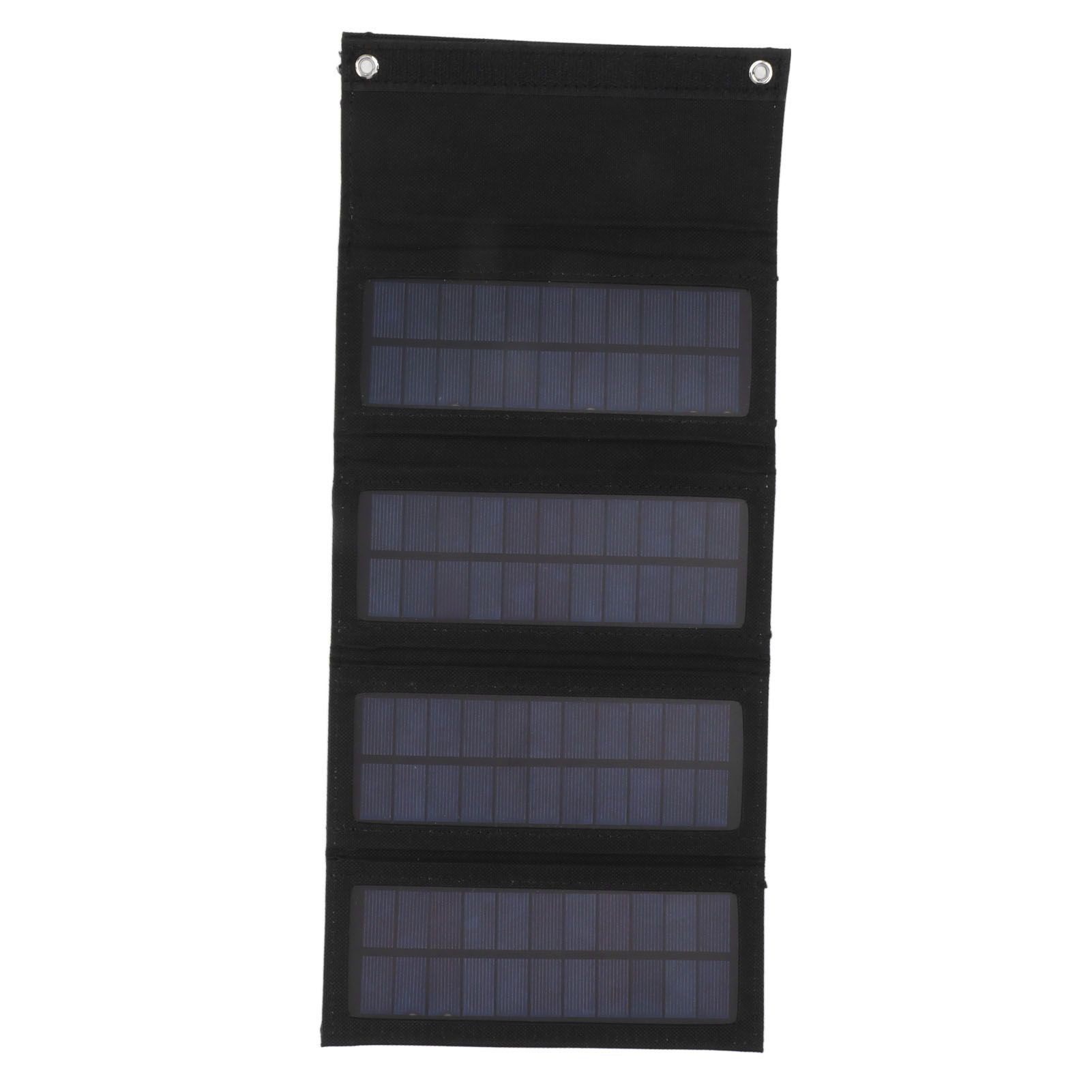 40W 4 Fold Solar Panel Charging Bag Folding Bag Foldable Monocrystalline Solar Panel Charger for Outdoor Camping Hiking Emergency Charging Black - Image 6