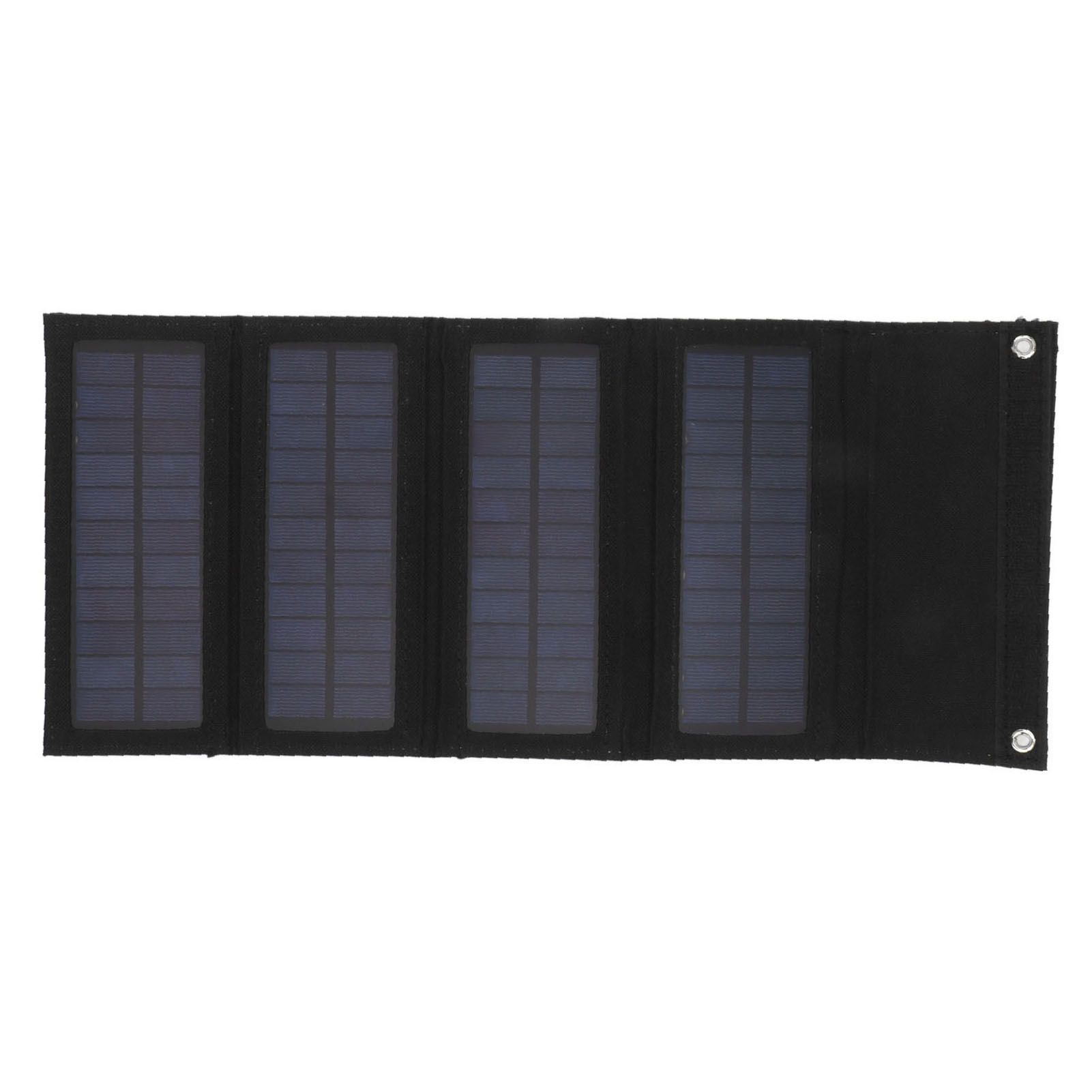 40W 4 Fold Solar Panel Charging Bag Folding Bag Foldable Monocrystalline Solar Panel Charger for Outdoor Camping Hiking Emergency Charging Black - Image 7