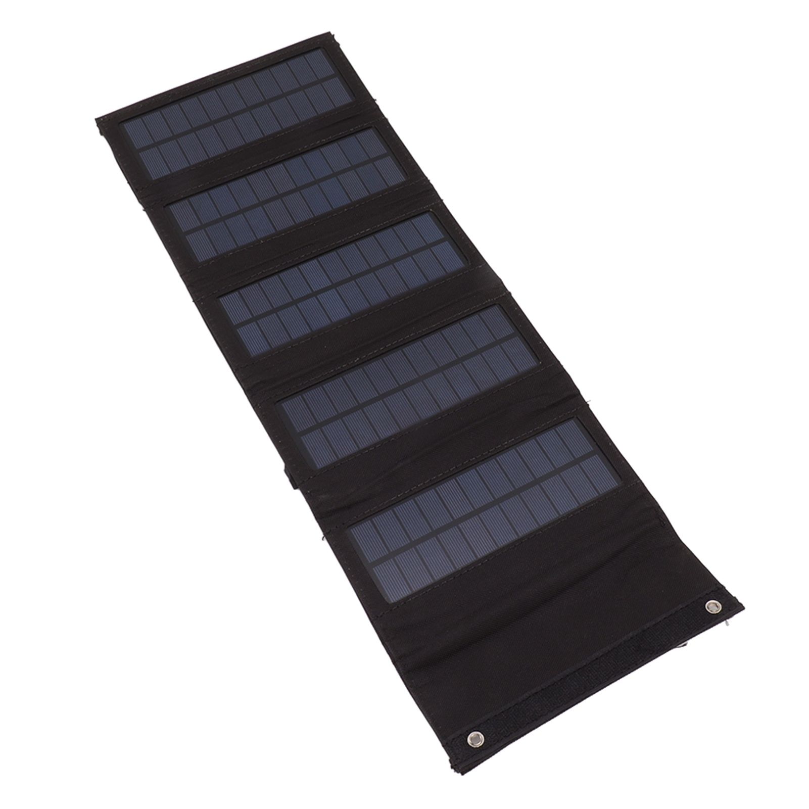 50W Portable Solar Panel Bag Monocrystalline Silicon 5 Folding Solar Panel Case for Outdoor Emergency Black - Image 4