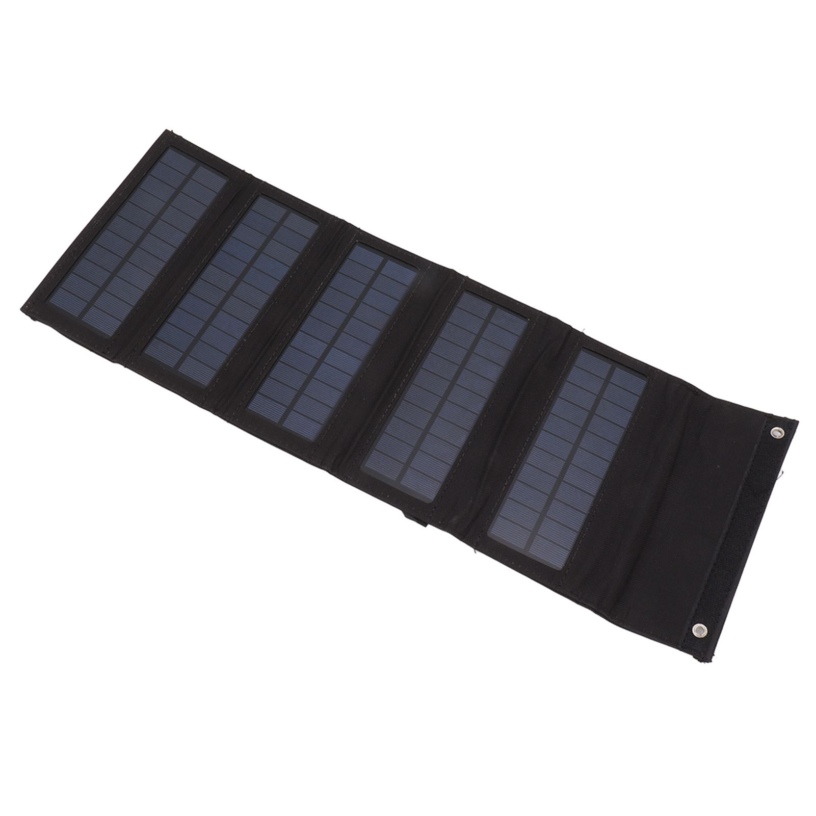 50W Portable Solar Panel Bag Monocrystalline Silicon 5 Folding Solar Panel Case for Outdoor Emergency Black - Image 5