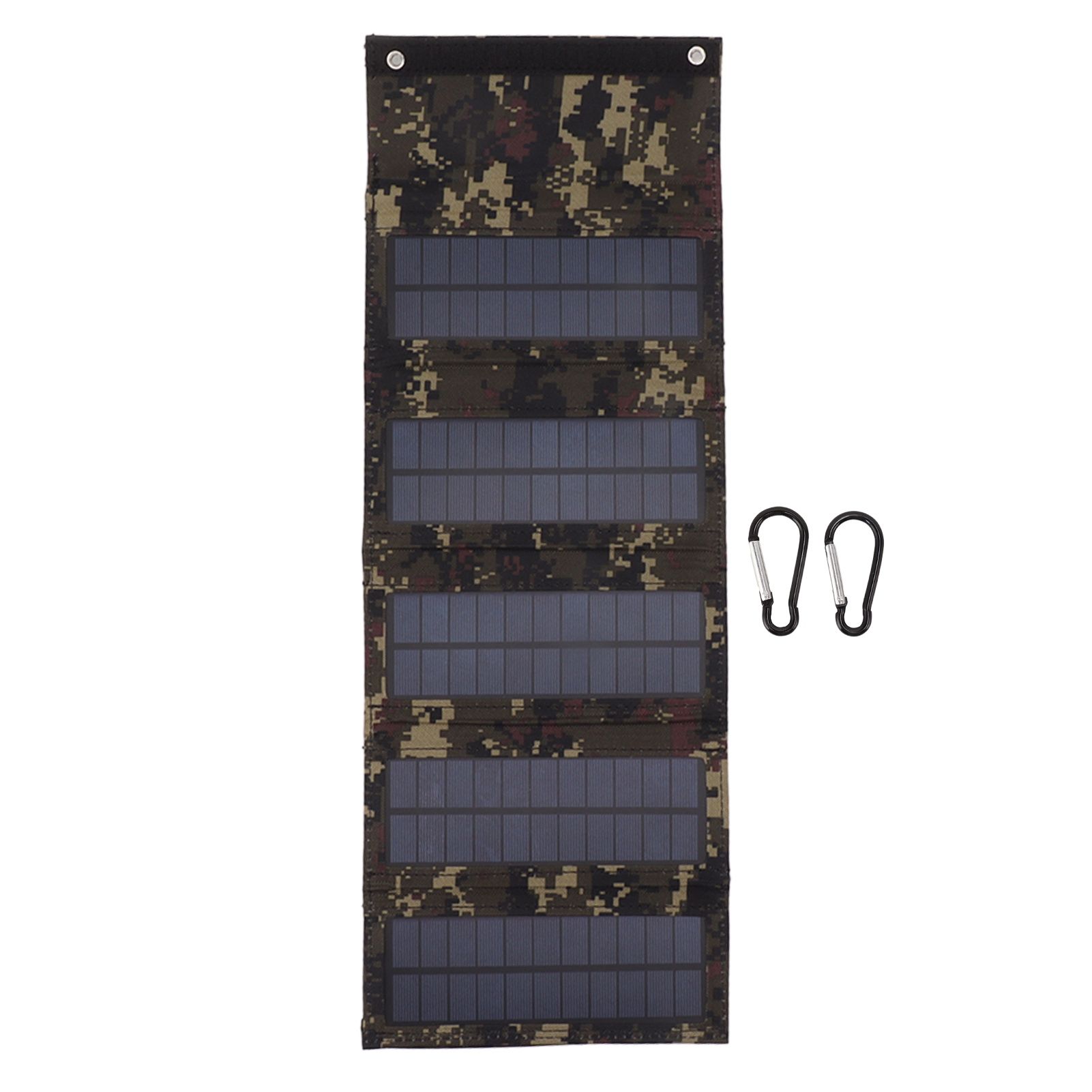 50W Portable Solar Panel Bag Monocrystalline Silicon 5 Folding Solar Panel Case for Outdoor Emergency Camouflage - Image 1