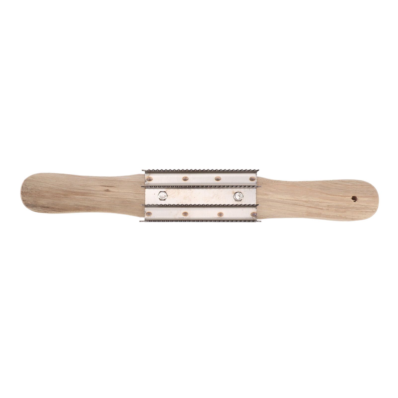 15 Inch Buffing Wheel Rake with Wooden Handle for Compound Cleaning Removing Residual Compounds Metal - Image 1