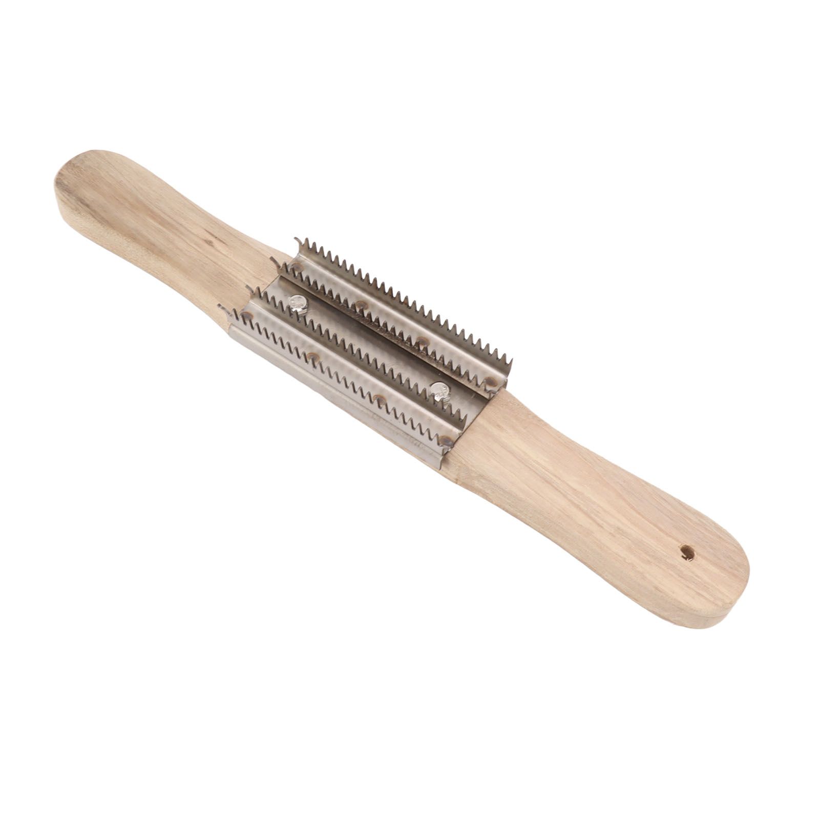 15 Inch Buffing Wheel Rake with Wooden Handle for Compound Cleaning Removing Residual Compounds Metal - Image 2