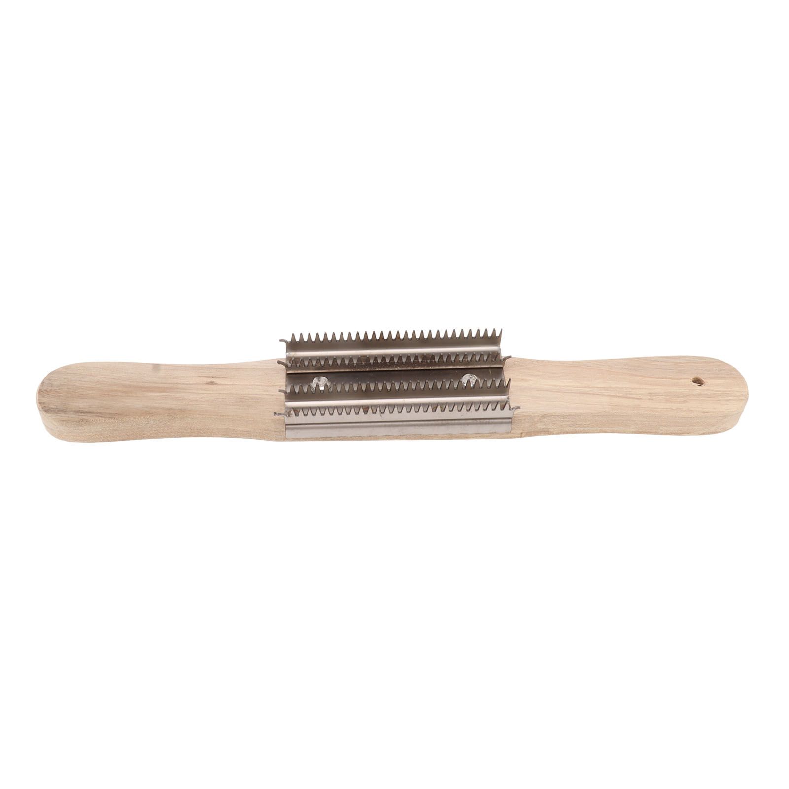 15 Inch Buffing Wheel Rake with Wooden Handle for Compound Cleaning Removing Residual Compounds Metal - Image 4