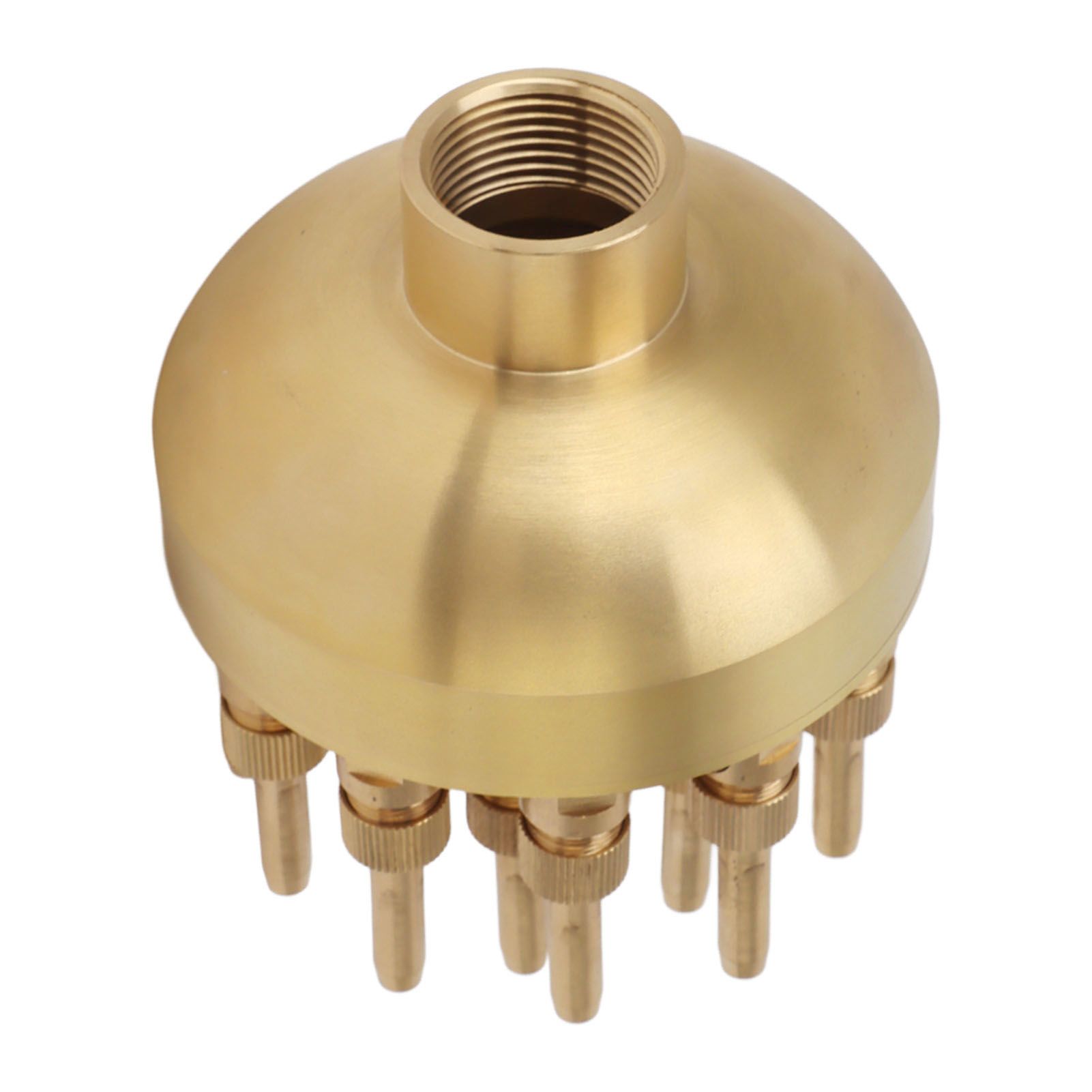 Fountain Nozzle Brass 3 Layers Adjustable Water Fountain Nozzle Spray Sprinkler for Garden Park Pond Pool Waterscape G1.5 Inch - Image 1