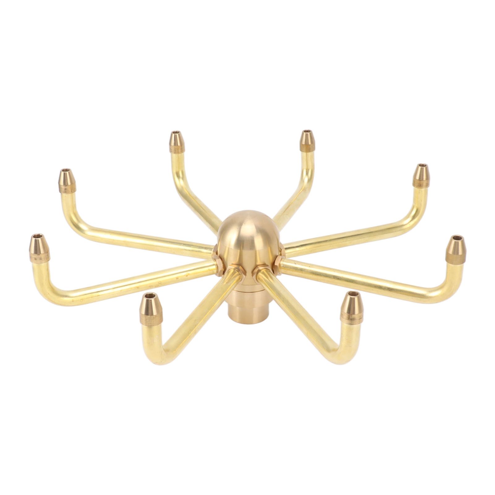 8 Holes Fountain Nozzles Brass Windmill Rotating Fountain Water Spray Head for Rockery Fish Pond Landscape G1in - Image 4