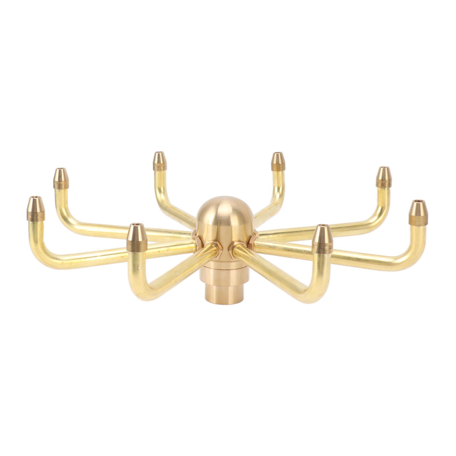8 Holes Fountain Nozzles Brass Windmill Rotating Fountain Water Spray Head for Rockery Fish Pond Landscape G1in - Image 5