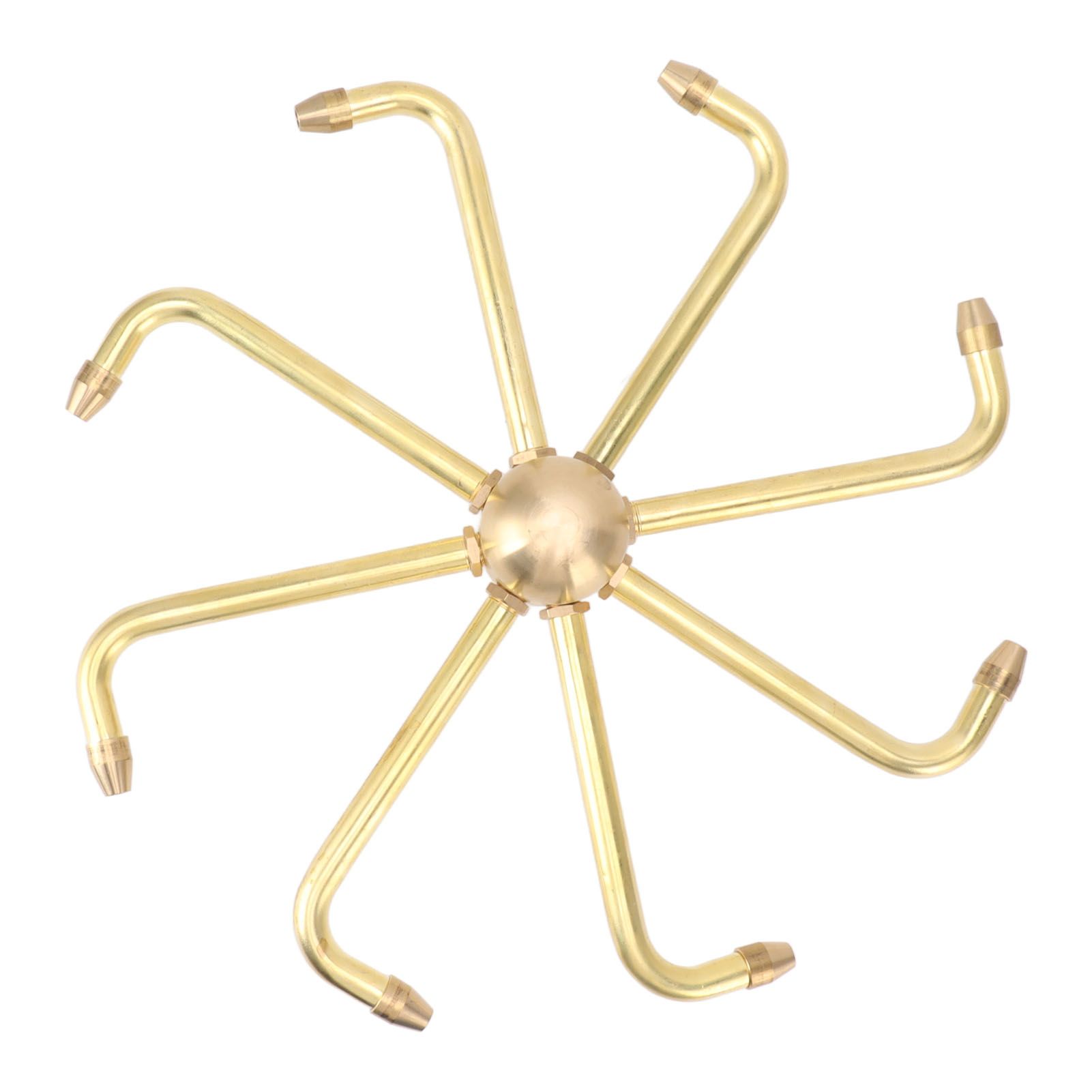 8 Holes Fountain Nozzles Brass Windmill Rotating Fountain Water Spray Head for Rockery Fish Pond Landscape G1in - Image 6