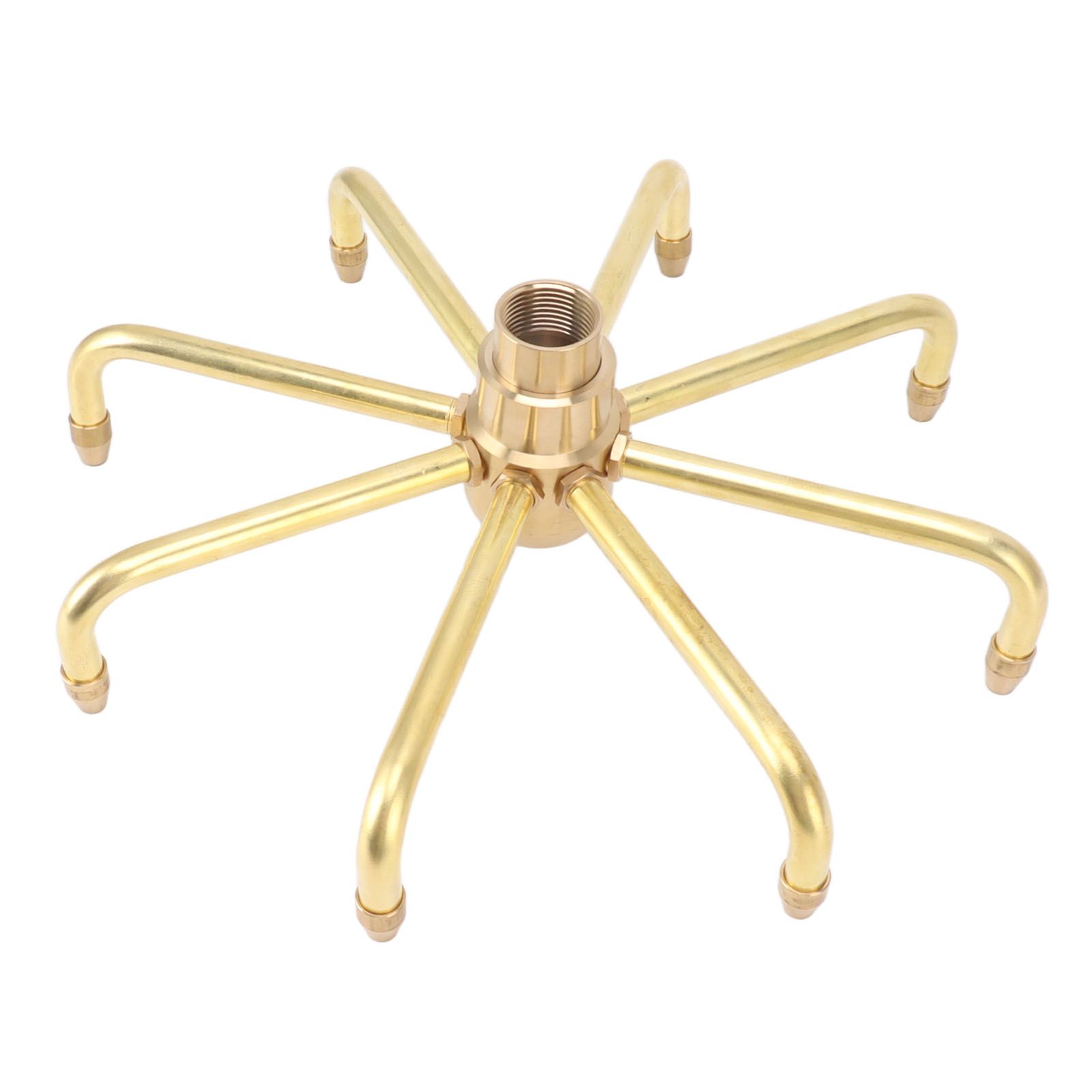 8 Holes Fountain Nozzles Brass Windmill Rotating Fountain Water Spray Head for Rockery Fish Pond Landscape G1in - Image 7