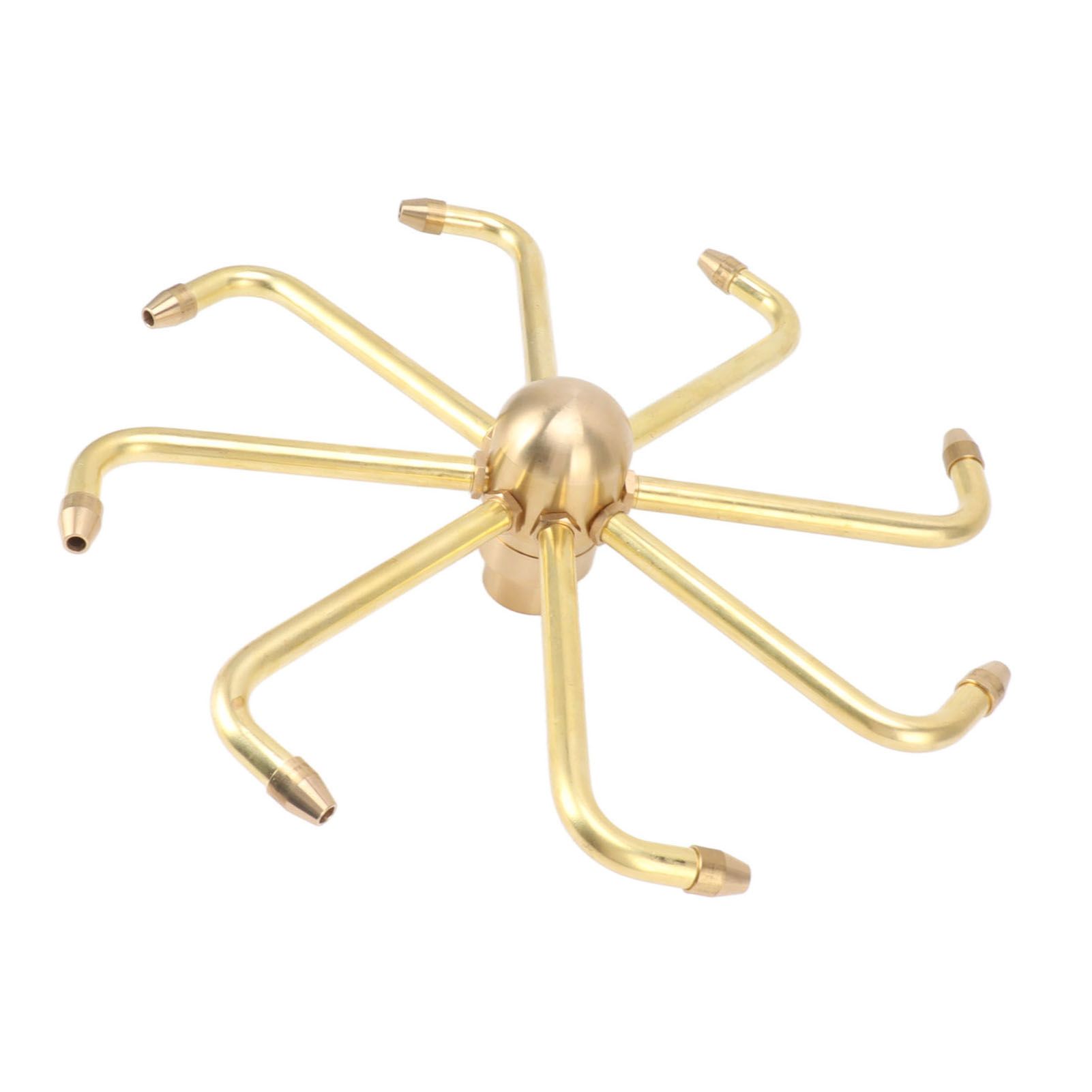 8 Holes Fountain Nozzles Brass Windmill Rotating Fountain Water Spray Head for Rockery Fish Pond Landscape G1in - Image 8