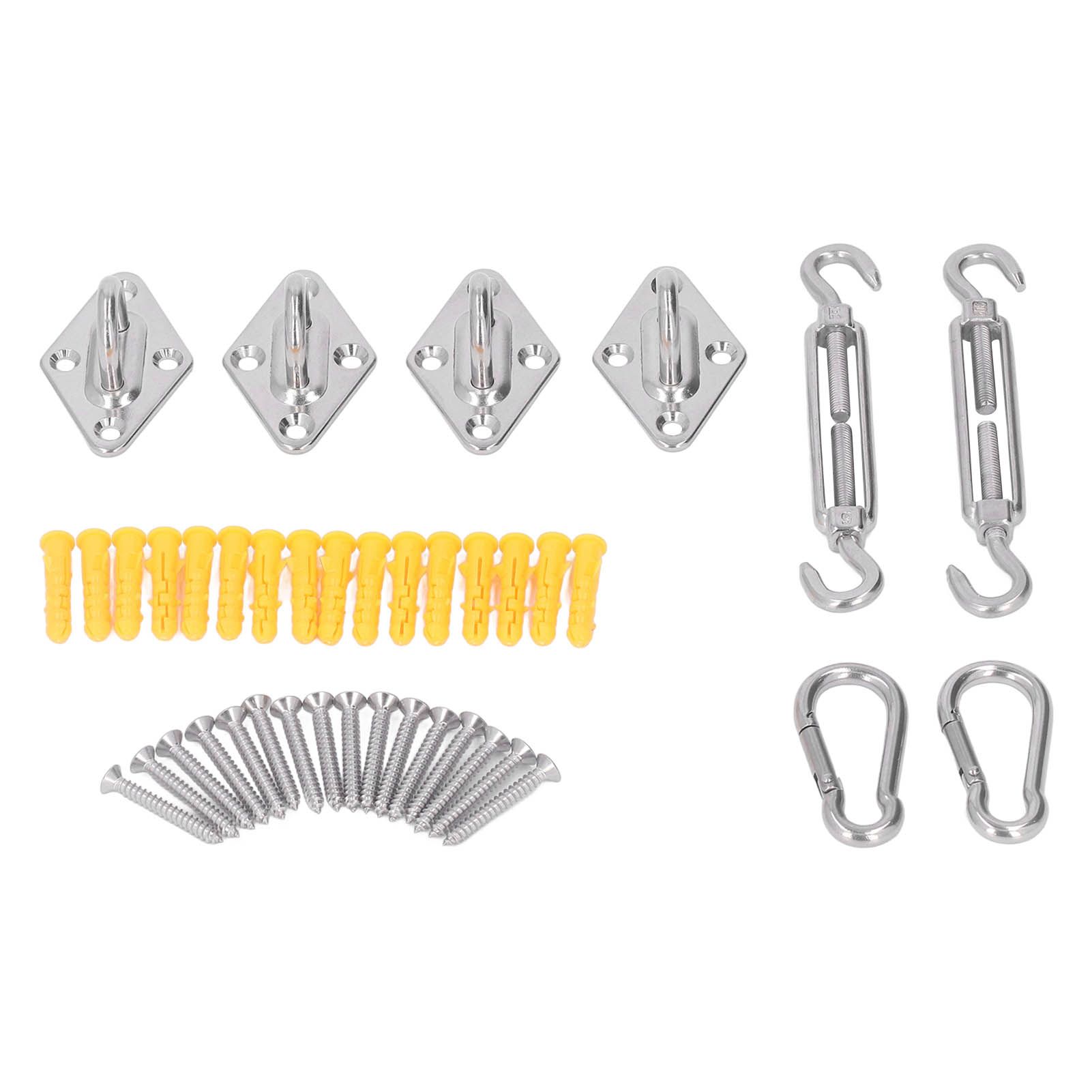 Sun Shade Sail Hardware Kit Canopy Installation Buckle Set for Rectangle and Square Awning 5mm - Image 1