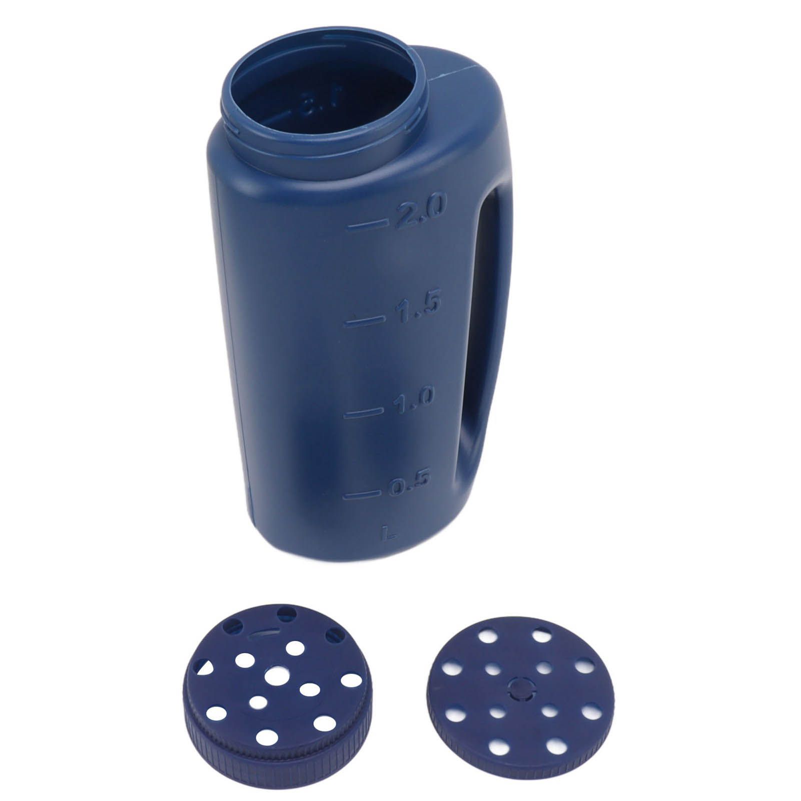 Handheld Fertilizer Spreader Hand Held Grass Seed Spreader Crop Spreading Salt Sowing Pot Blue - Image 7