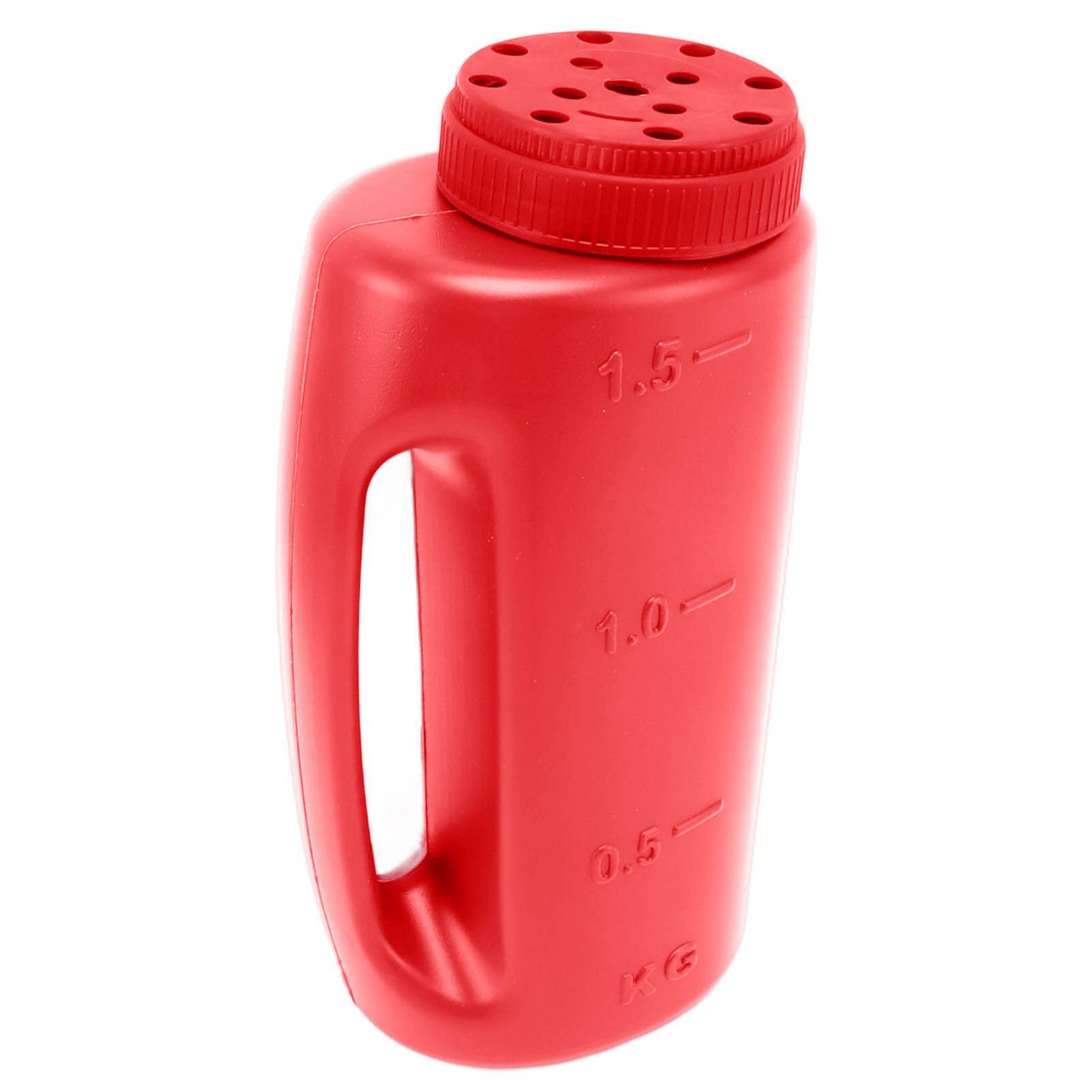 Handheld Fertilizer Spreader Hand Held Grass Seed Spreader Crop Spreading Salt Sowing Pot Red - Image 2