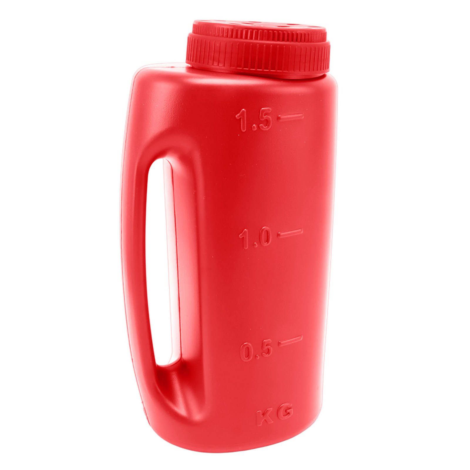 Handheld Fertilizer Spreader Hand Held Grass Seed Spreader Crop Spreading Salt Sowing Pot Red - Image 3