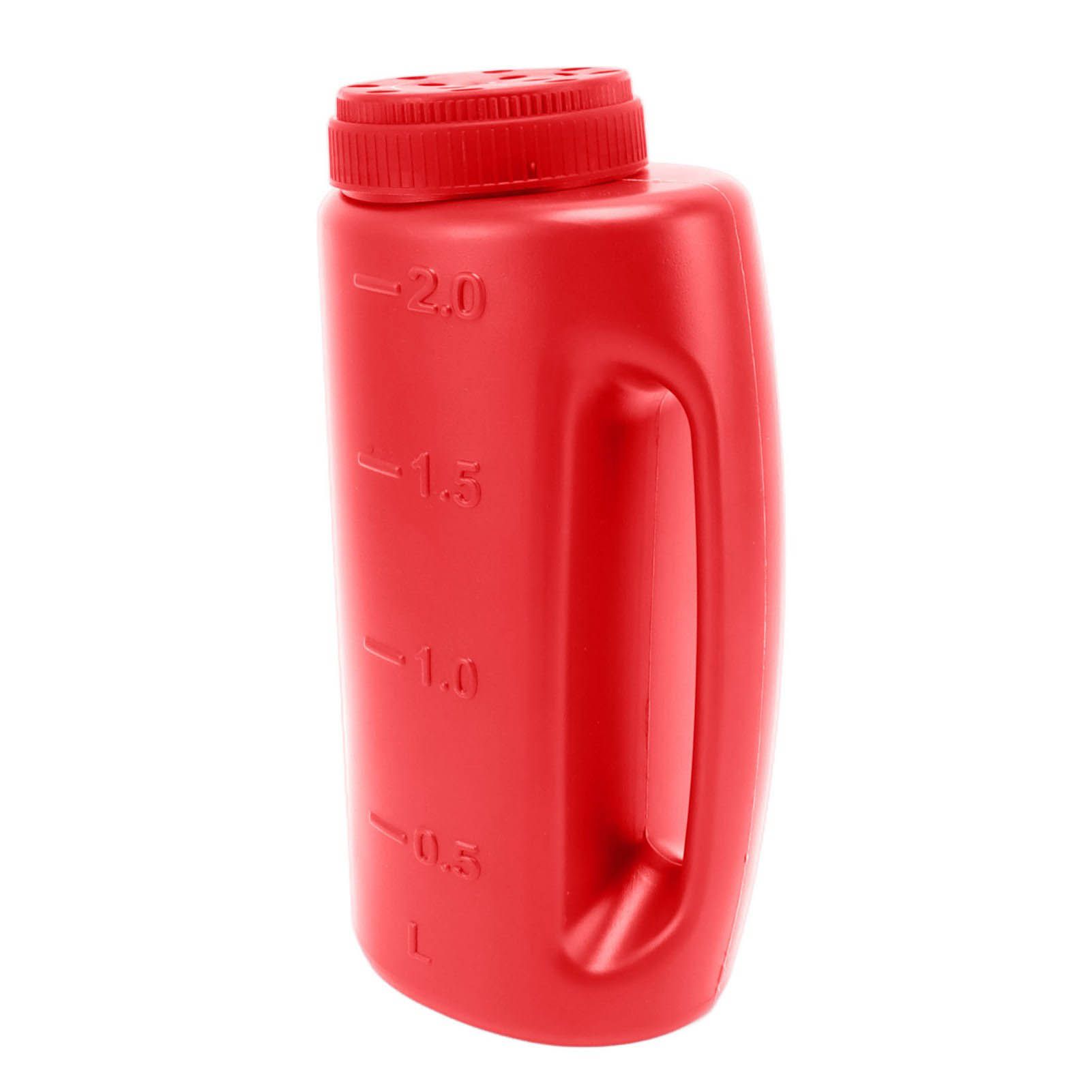 Handheld Fertilizer Spreader Hand Held Grass Seed Spreader Crop Spreading Salt Sowing Pot Red - Image 5