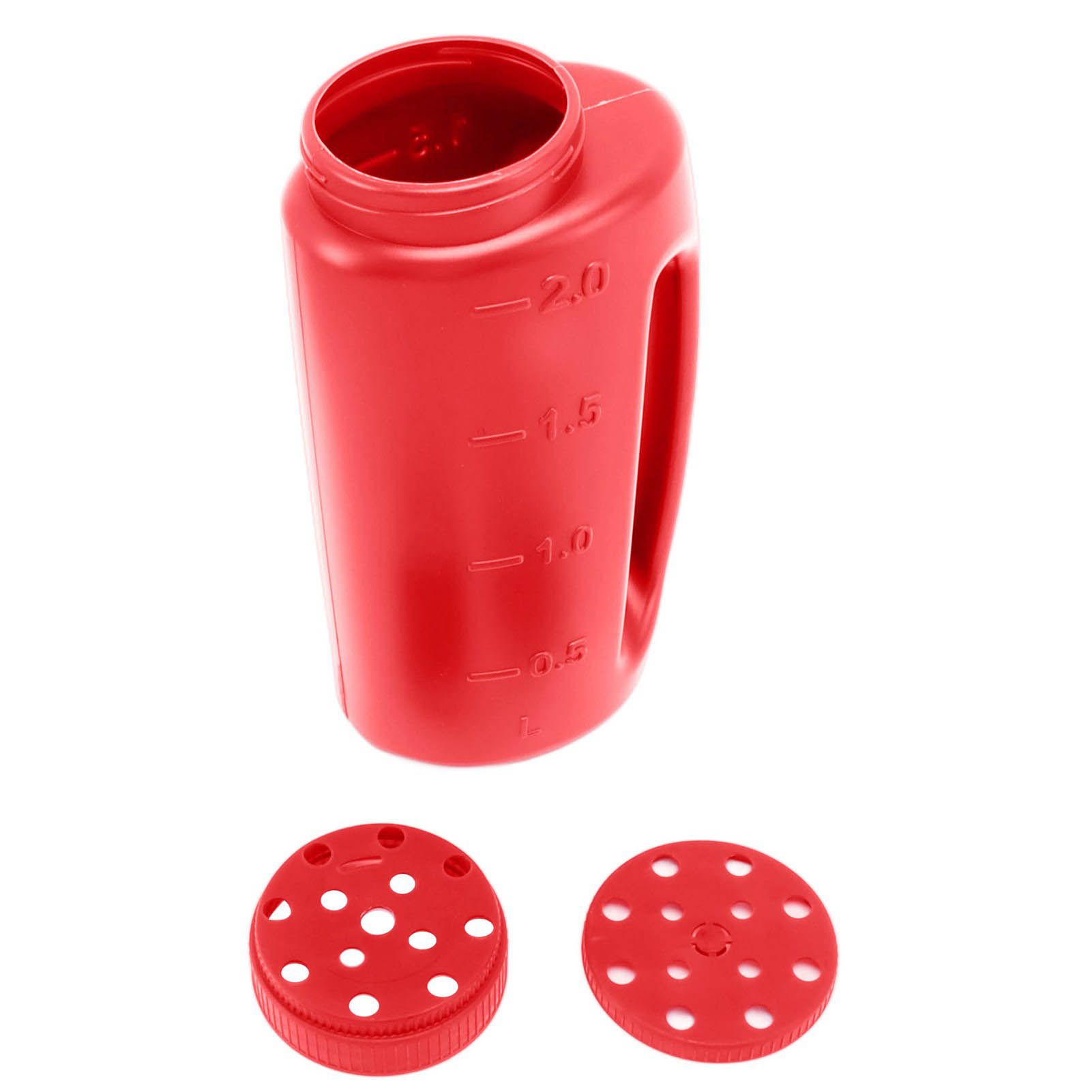 Handheld Fertilizer Spreader Hand Held Grass Seed Spreader Crop Spreading Salt Sowing Pot Red - Image 7