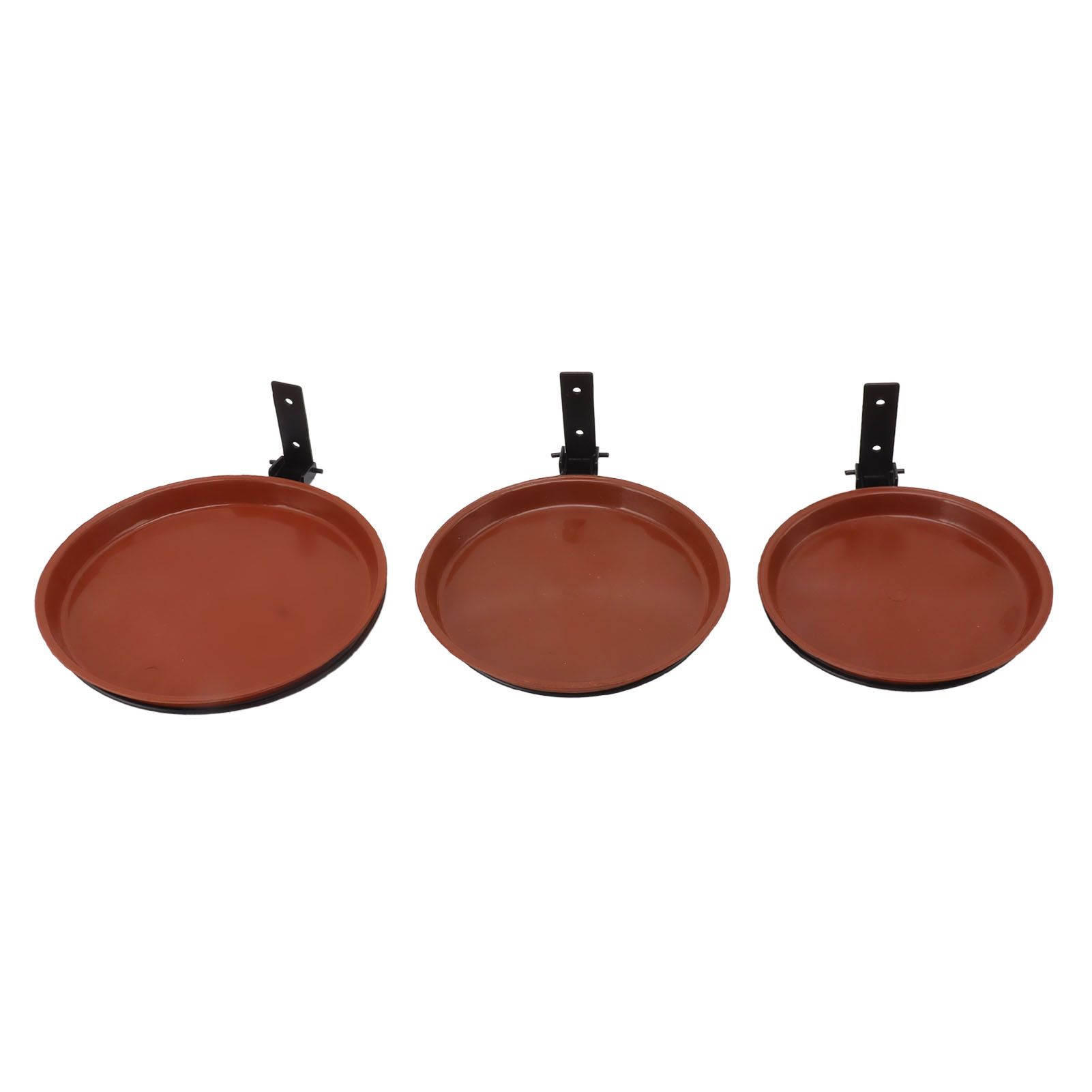 Tree Mounted Bird Feeder Tree Mounted Bird Bath Bowl with Heavy Duty Metal Ring for Backyard Terrace 3 Pot and 3 Bracket - Image 2