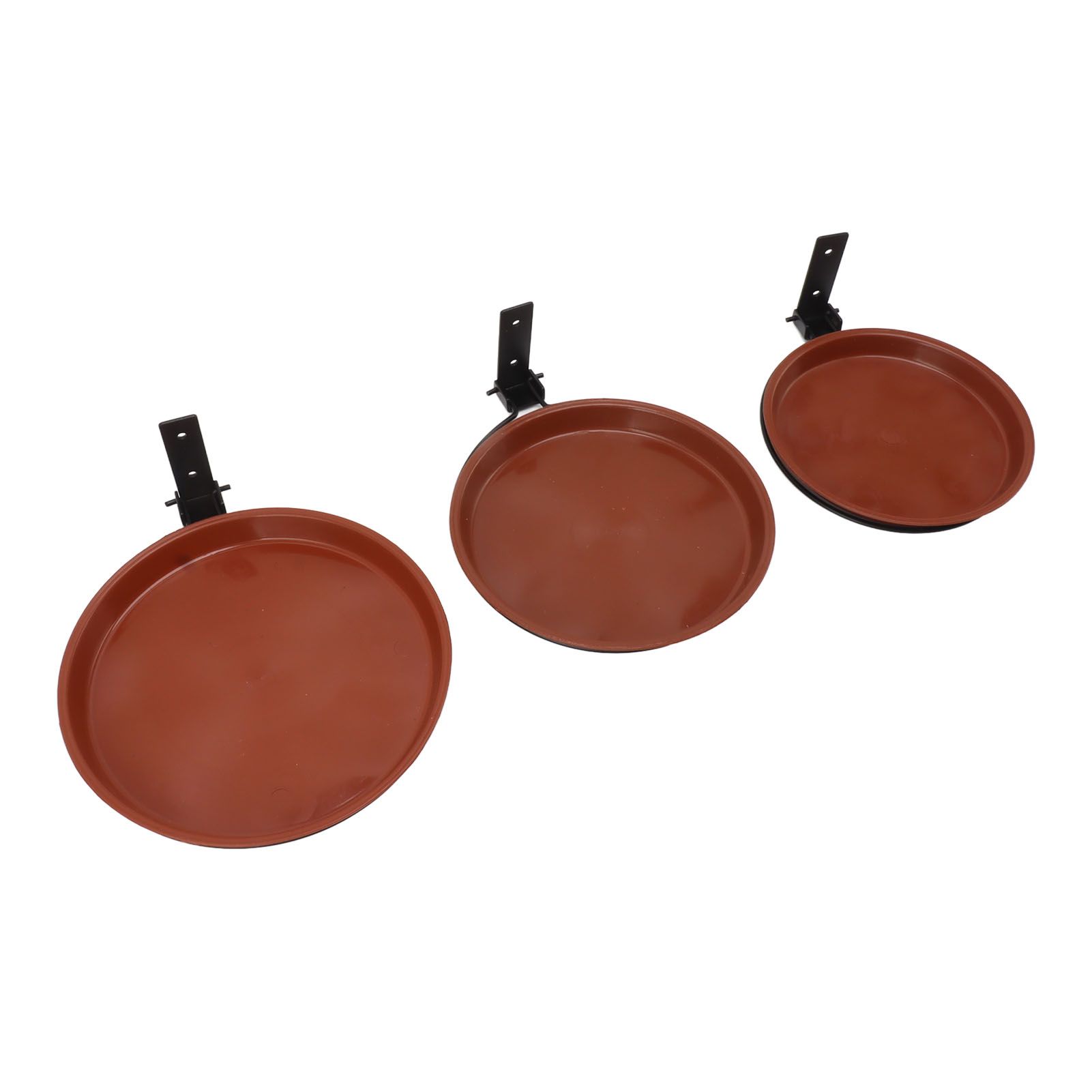 Tree Mounted Bird Feeder Tree Mounted Bird Bath Bowl with Heavy Duty Metal Ring for Backyard Terrace 3 Pot and 3 Bracket - Image 3