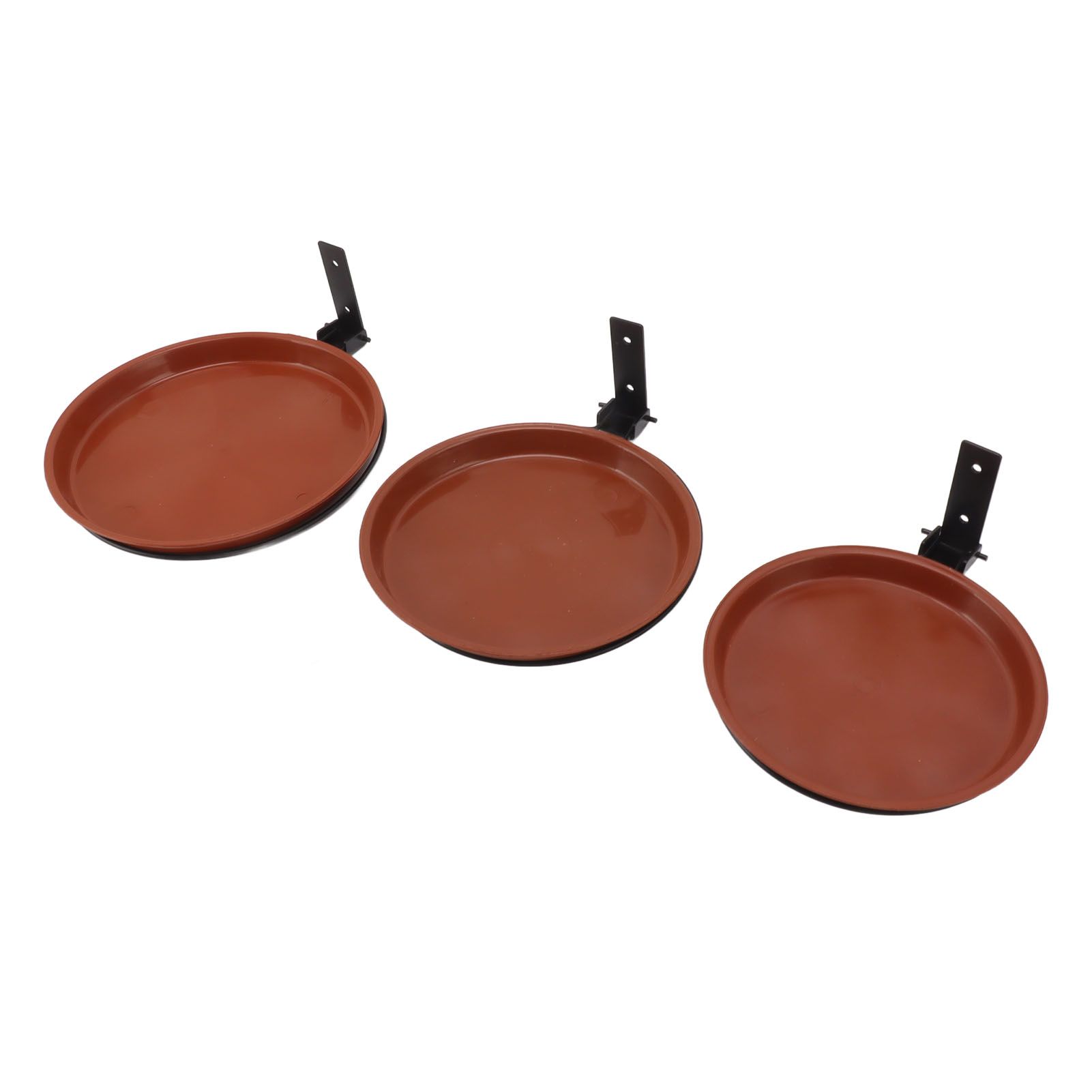 Tree Mounted Bird Feeder Tree Mounted Bird Bath Bowl with Heavy Duty Metal Ring for Backyard Terrace 3 Pot and 3 Bracket - Image 4