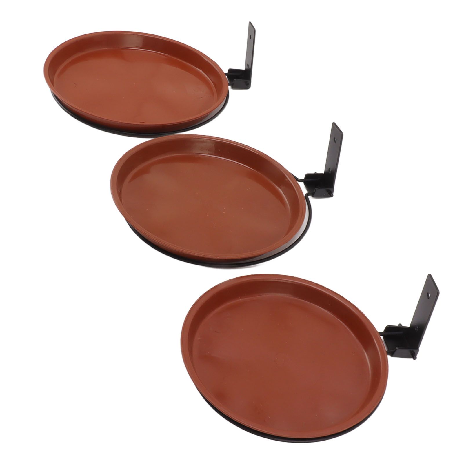 Tree Mounted Bird Feeder Tree Mounted Bird Bath Bowl with Heavy Duty Metal Ring for Backyard Terrace 3 Pot and 3 Bracket - Image 5