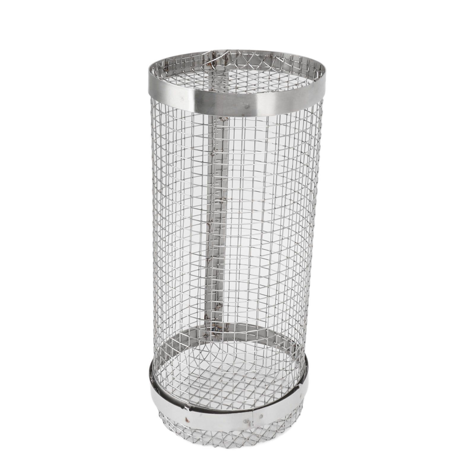 Barbecue Grilling Basket Stainless Steel Heat Resistant Rust Prevention BBQ Grill Cage with Hook for Camping Party 20cm/7.9in - Image 2