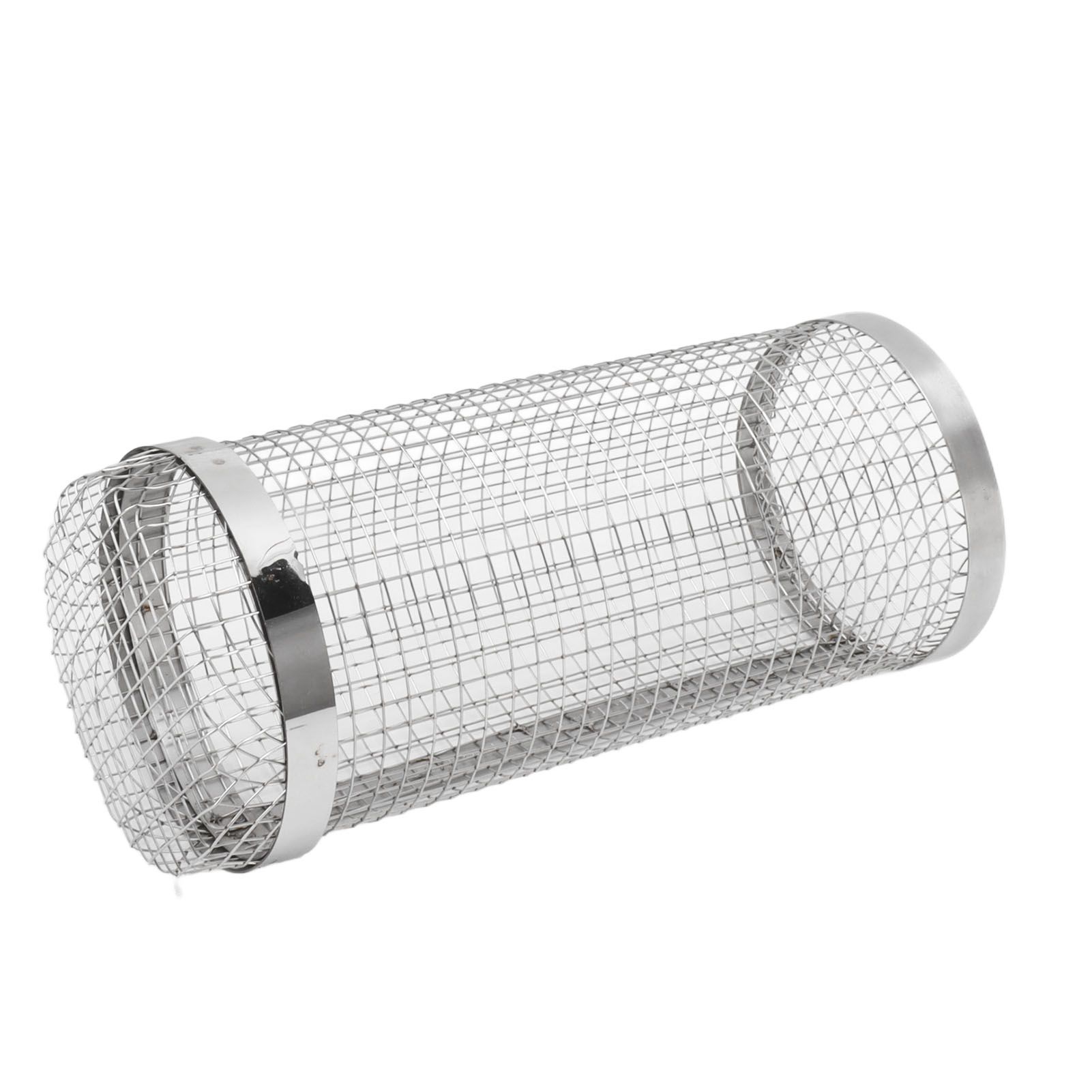 Barbecue Grilling Basket Stainless Steel Heat Resistant Rust Prevention BBQ Grill Cage with Hook for Camping Party 20cm/7.9in - Image 8