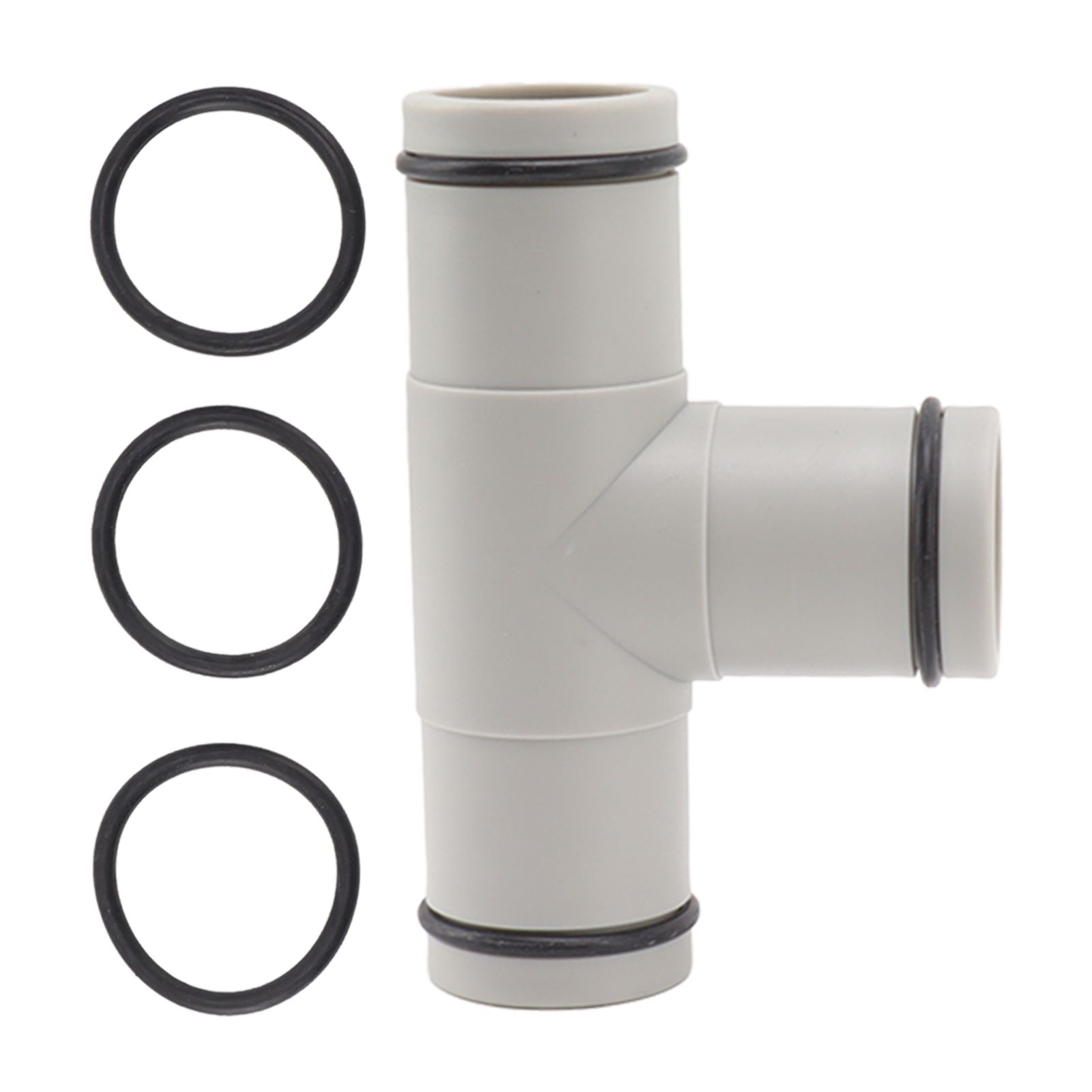 T Shape Hose Plunger Valve 1.25 Inch Plastic Dual Split Hose Plunger Valve for Above Ground Swimming Pool - Image 1
